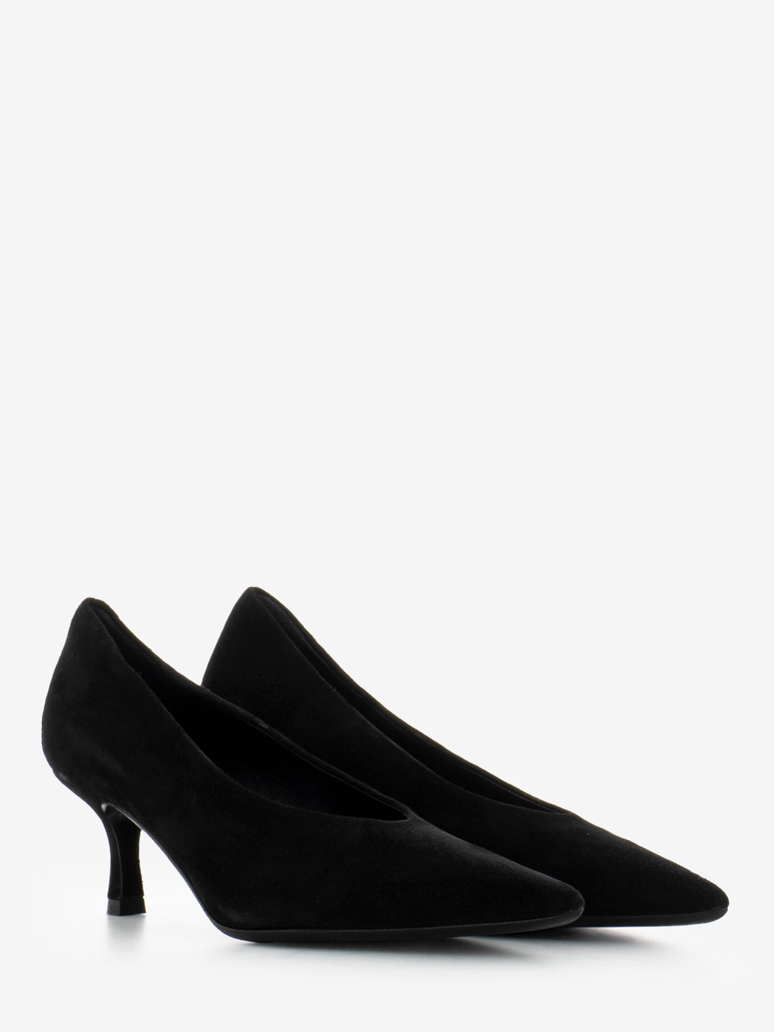 Décolleté in camoscio nero