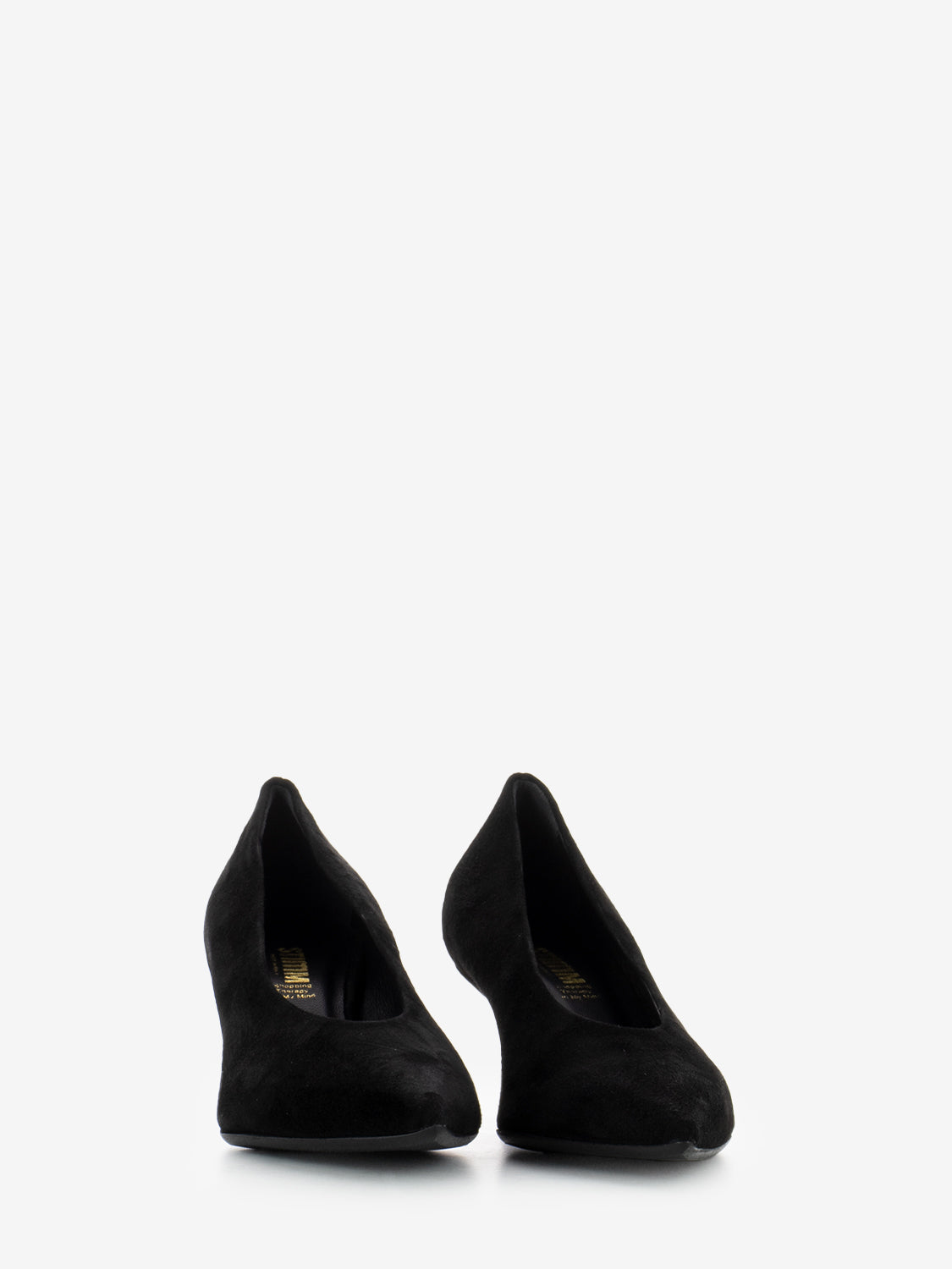 Décolleté in camoscio nero