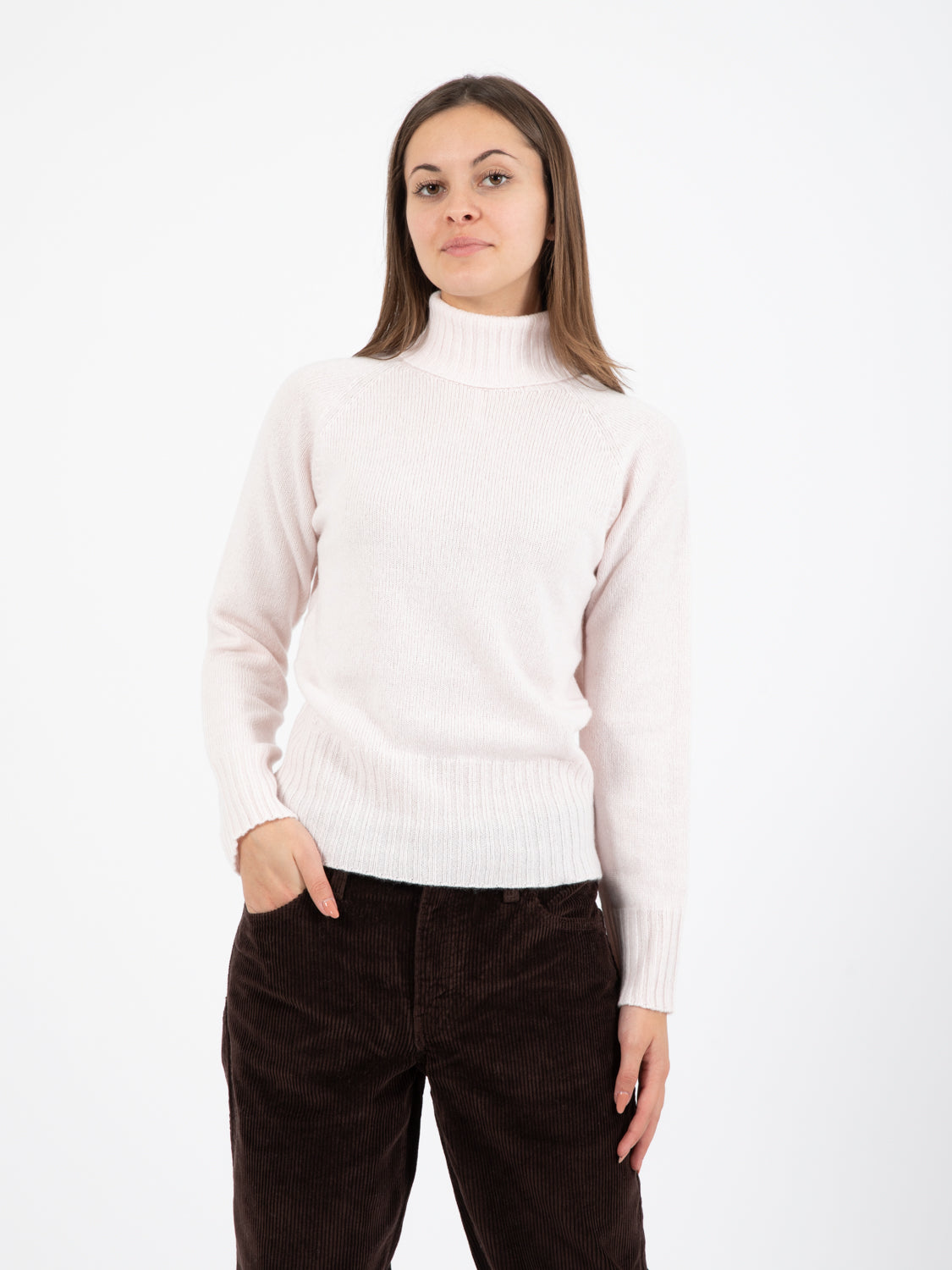 Pink wool turtleneck