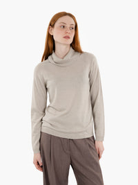 Stucco lurex wool turtleneck