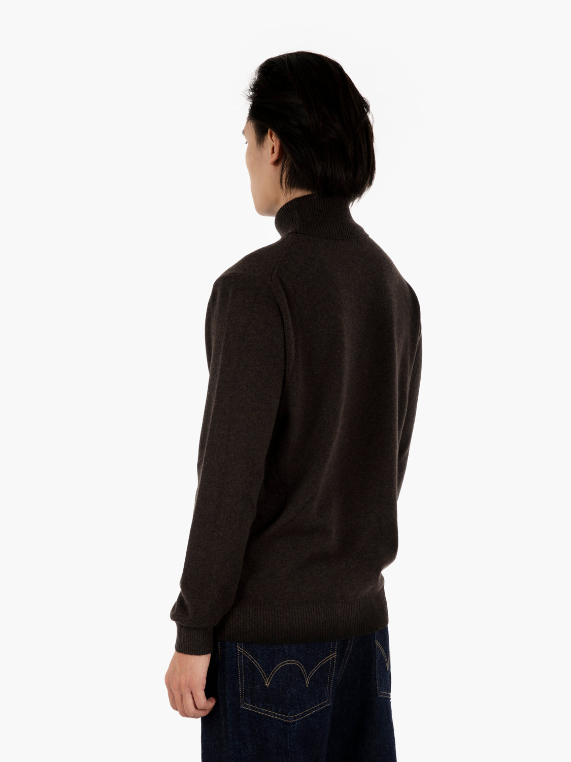 Brown wool/cashmere turtleneck