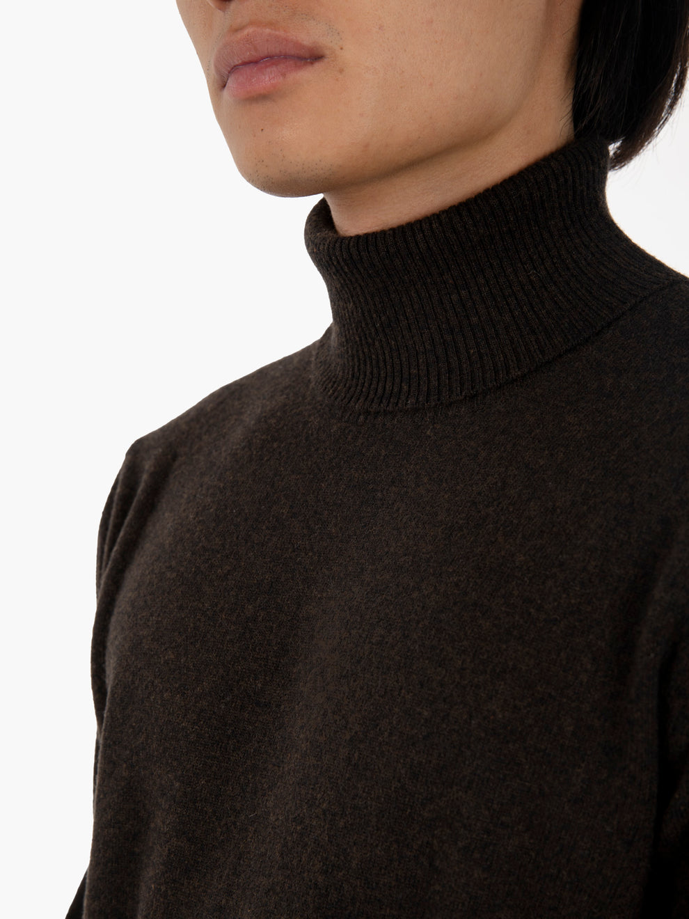 Brown wool/cashmere turtleneck