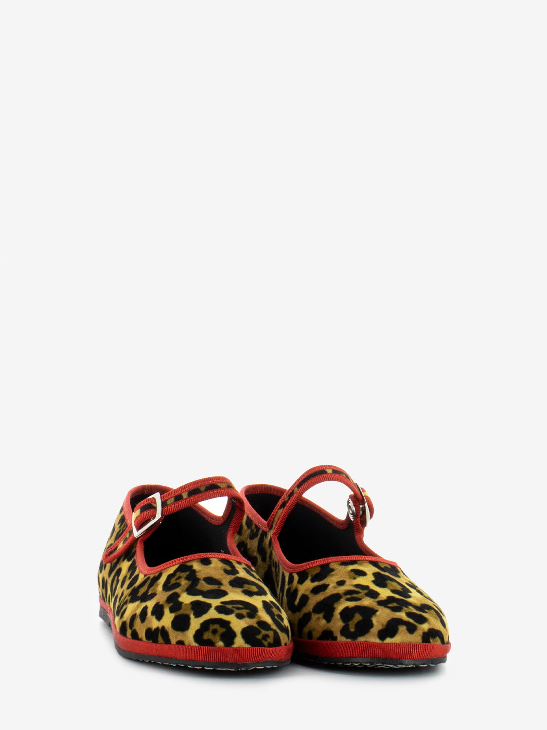 Friulana bebè in velluto animalier / rosso