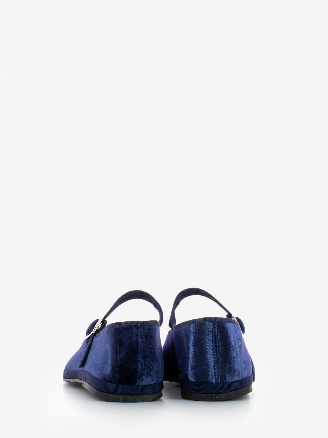 Friulana in velluto con cinturino blu