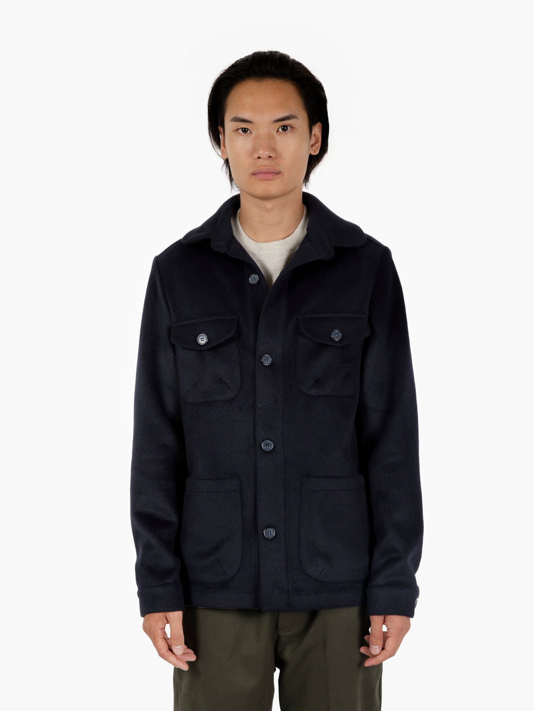 Courmayer blue shirt jacket