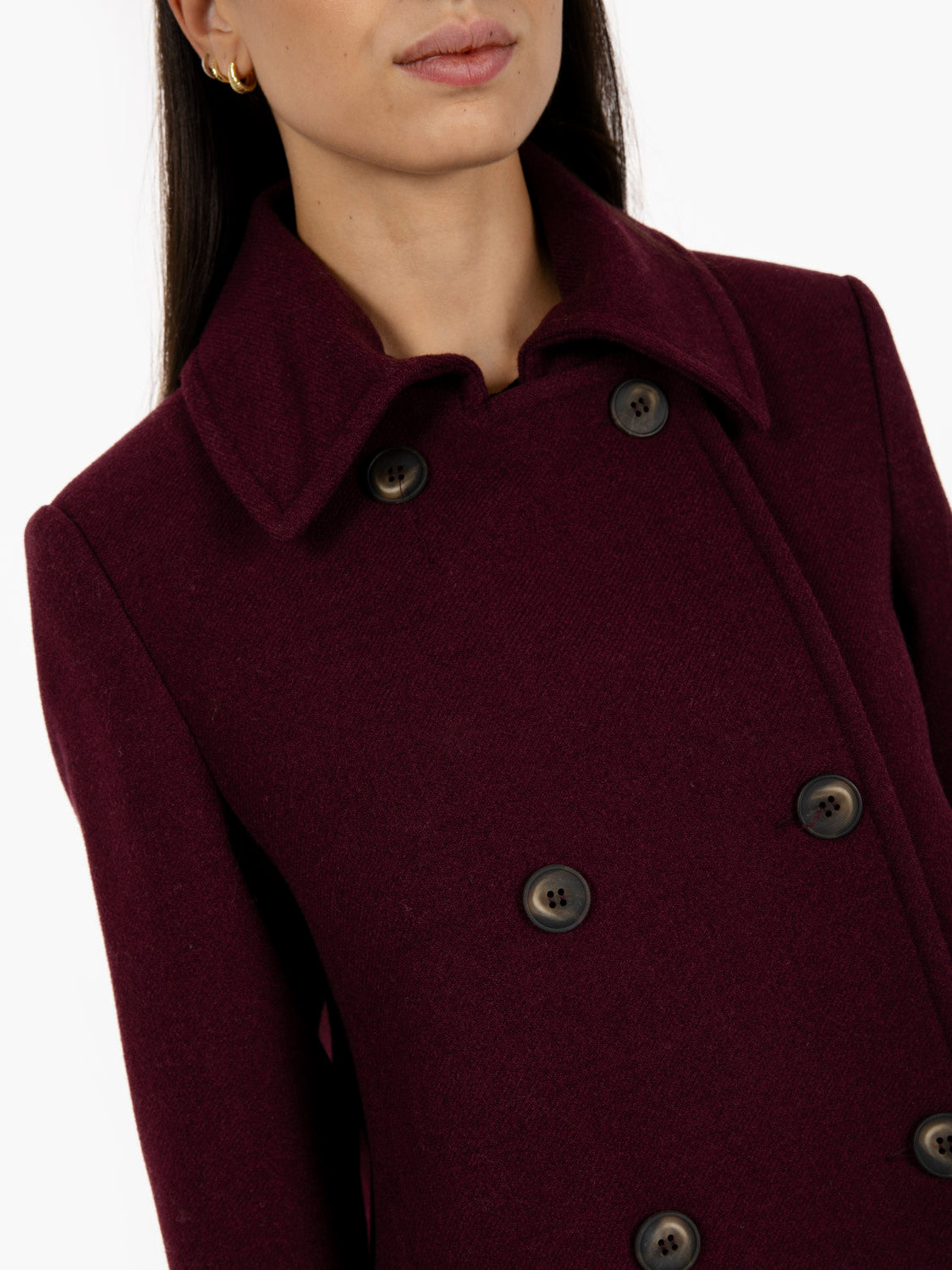 Short jacket in burgundy cloth