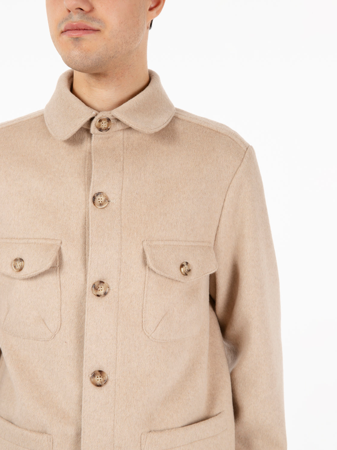Giacca in panno Courmayer beige