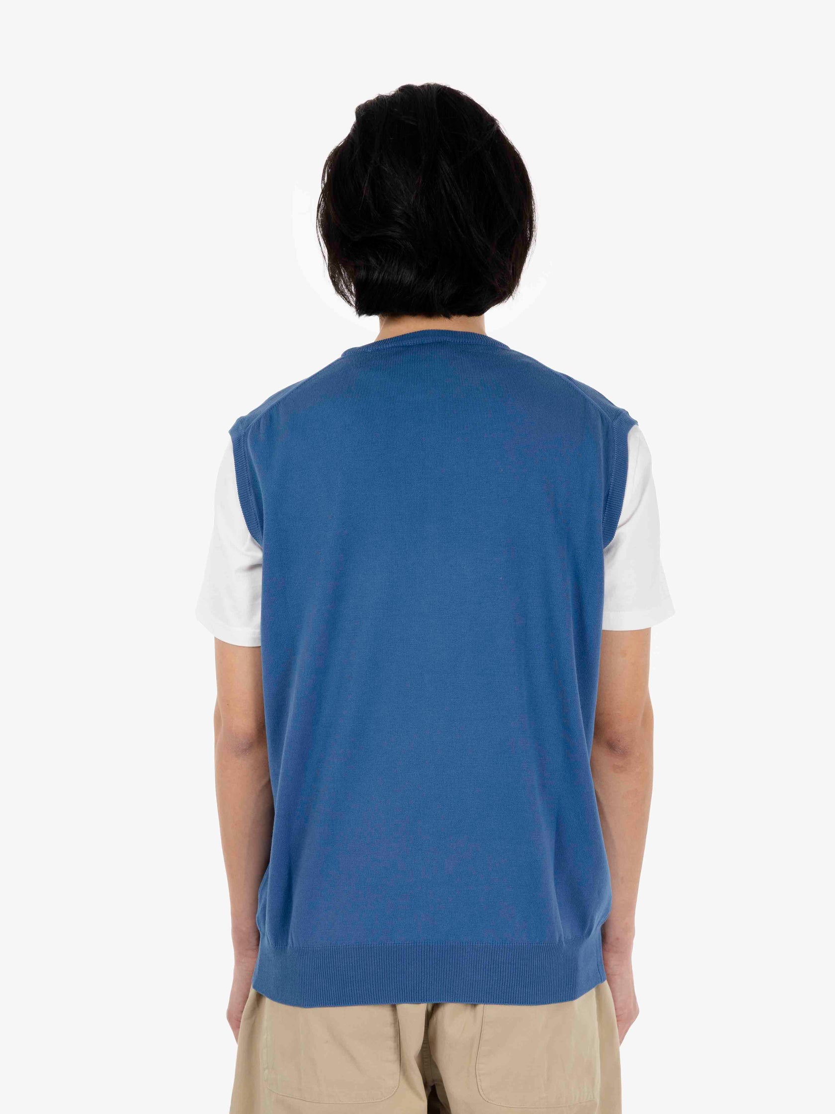 Gilet girocollo in cotone balena