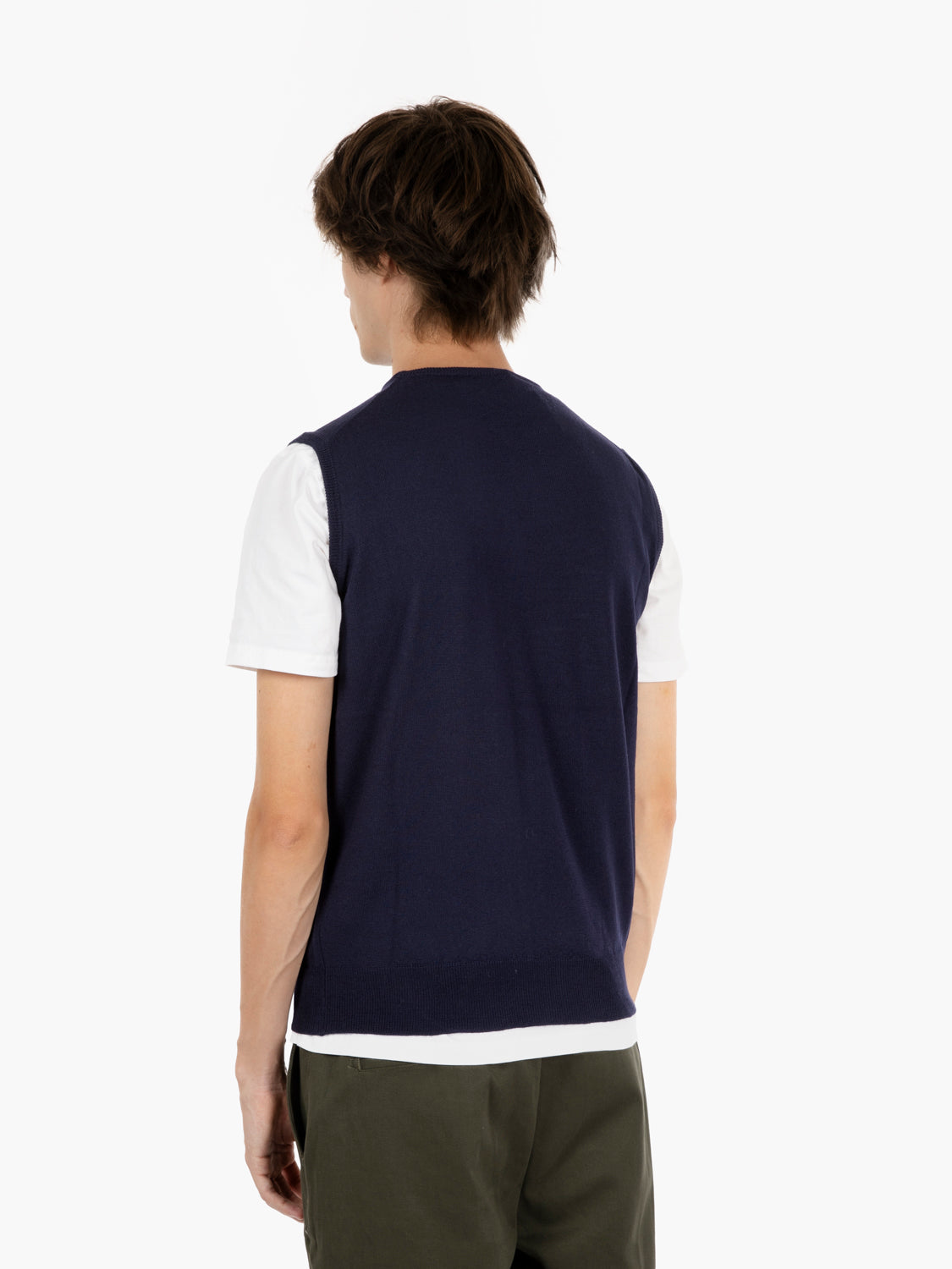 Gilet in maglia navy