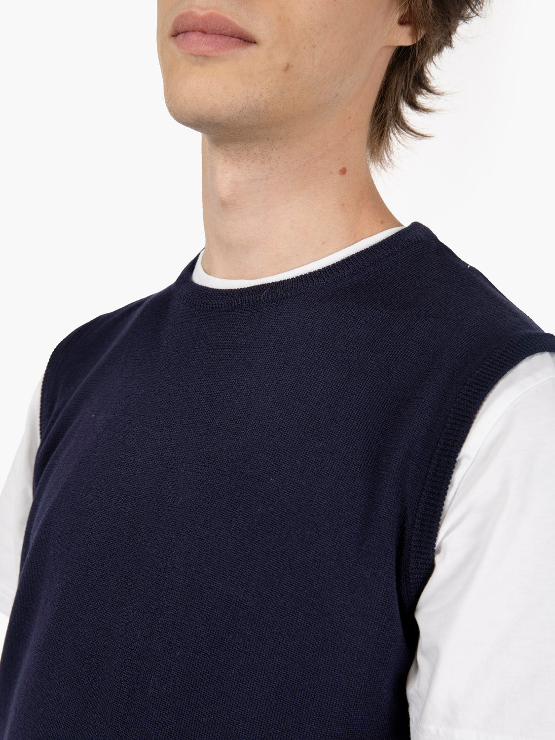 Gilet in maglia navy