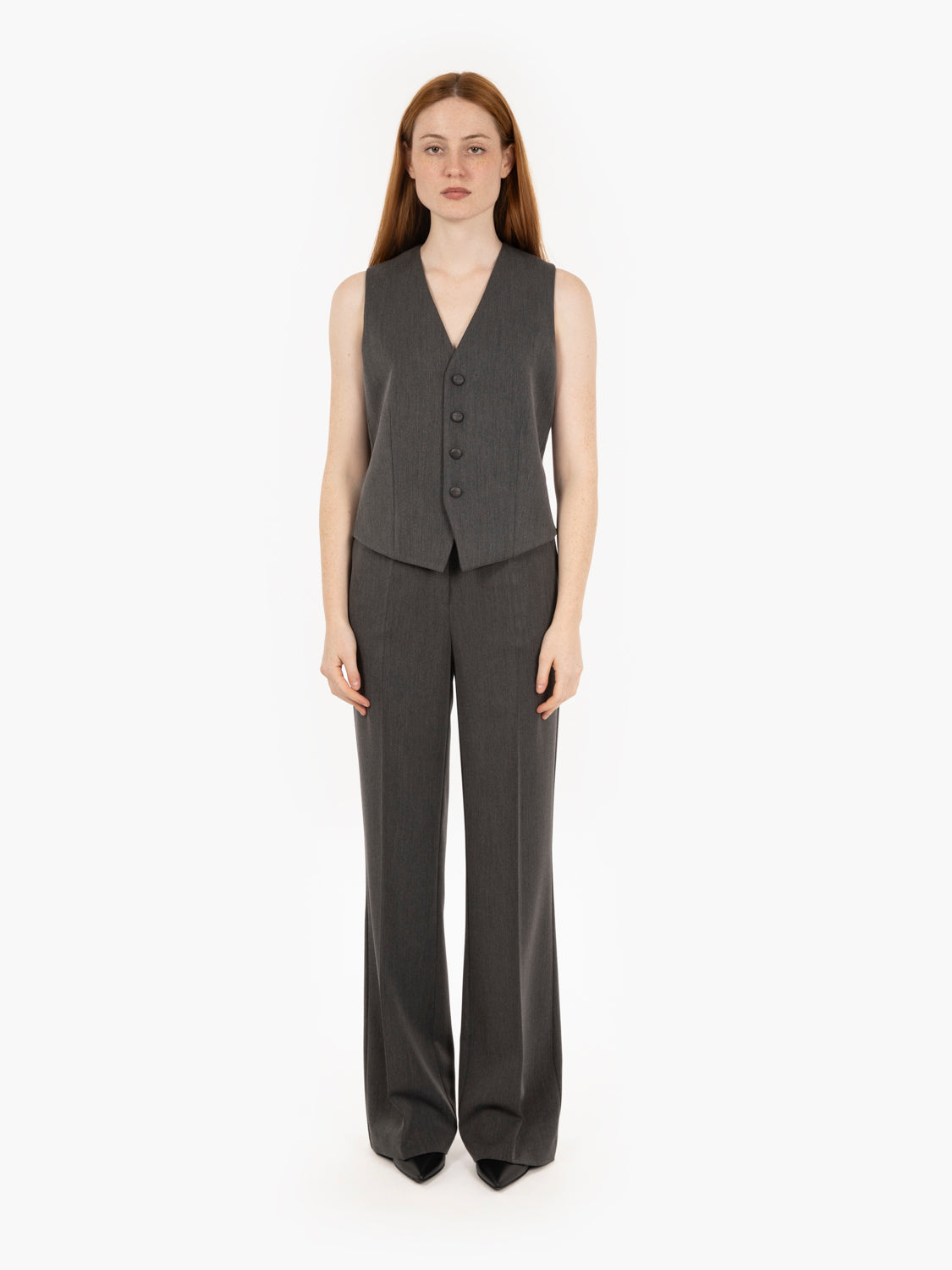 Gilet monopetto antracite
