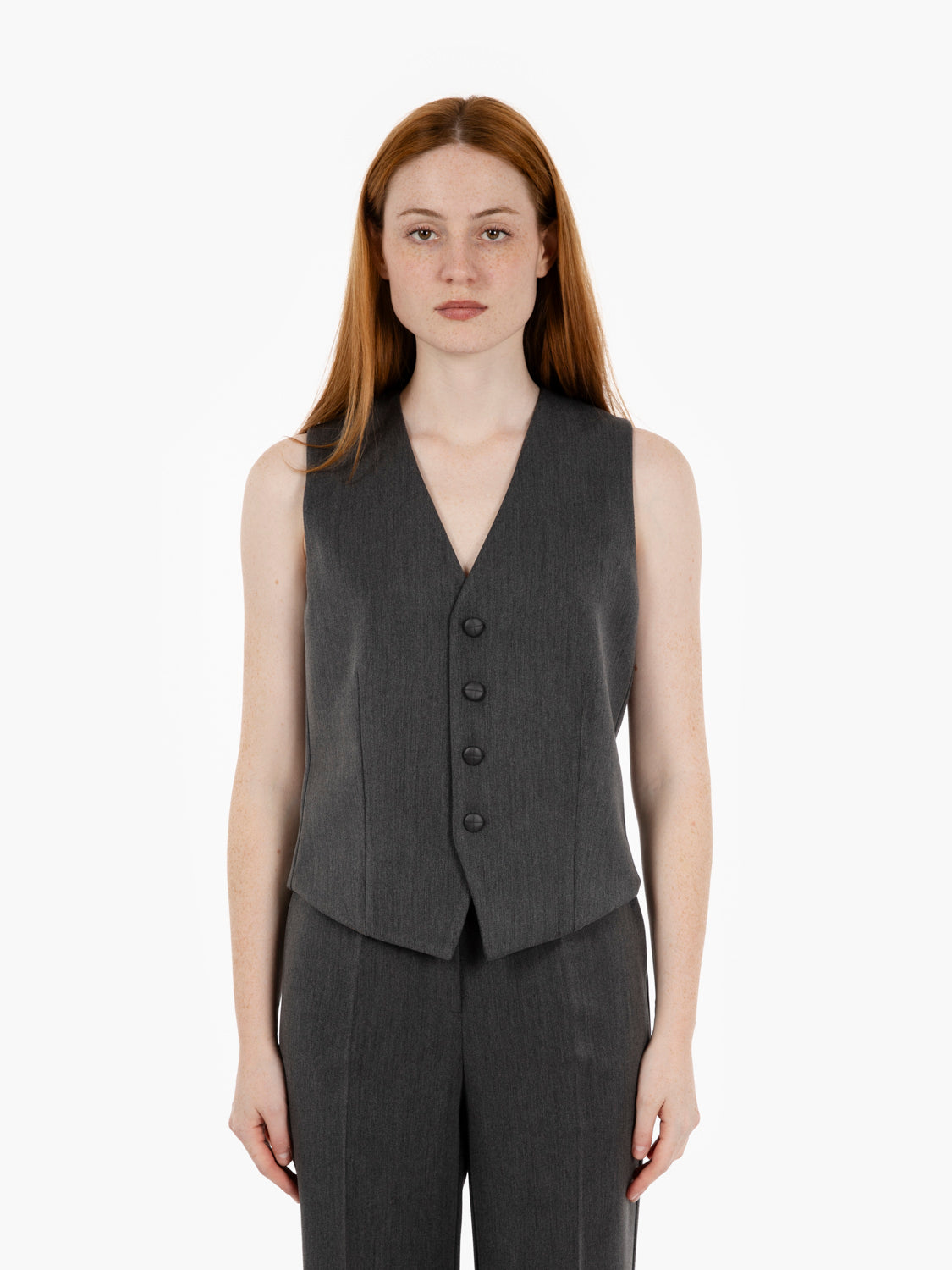 Gilet monopetto antracite