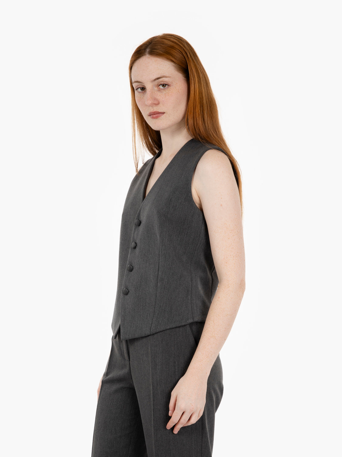 Gilet monopetto antracite