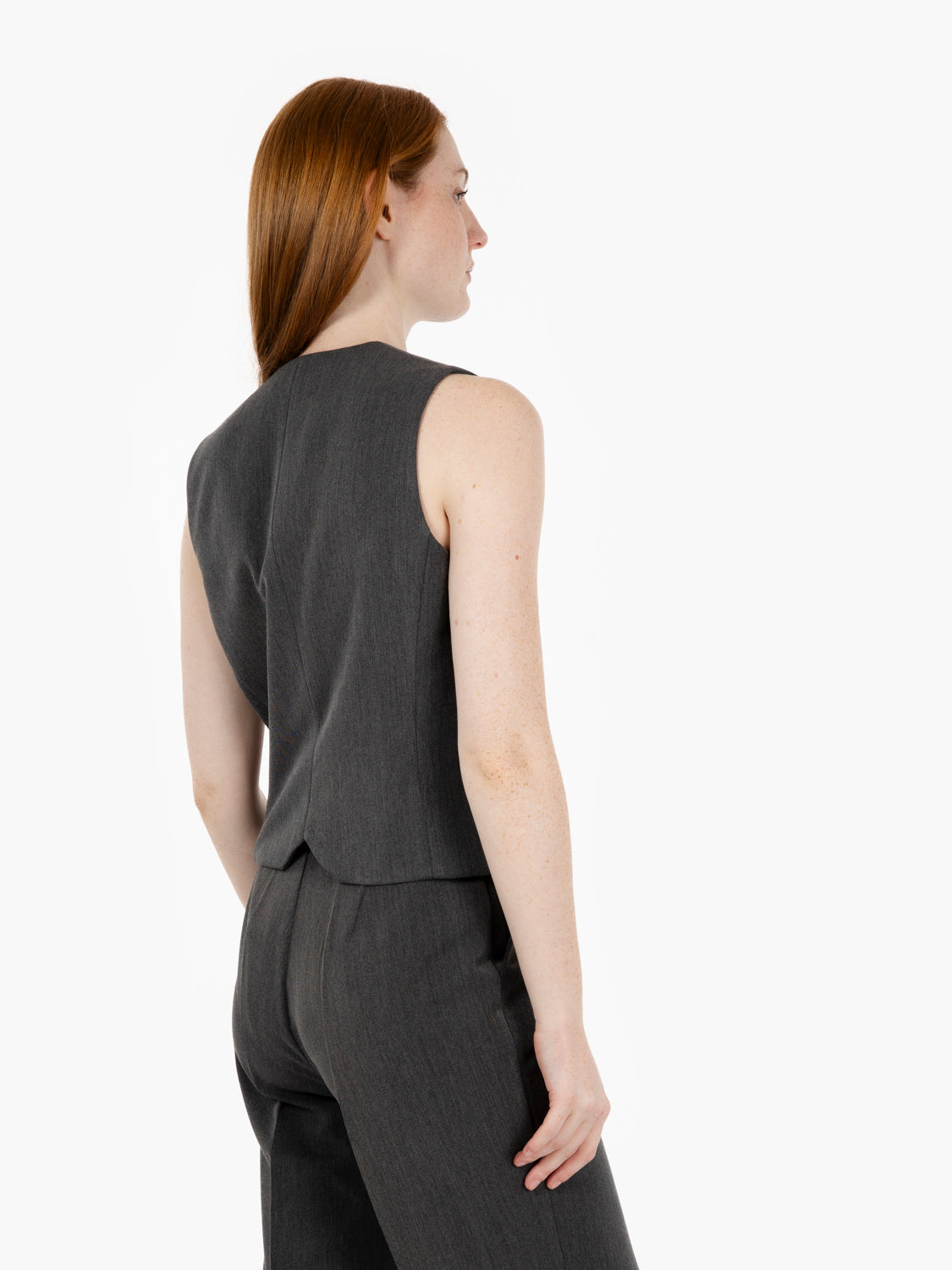 Gilet monopetto antracite