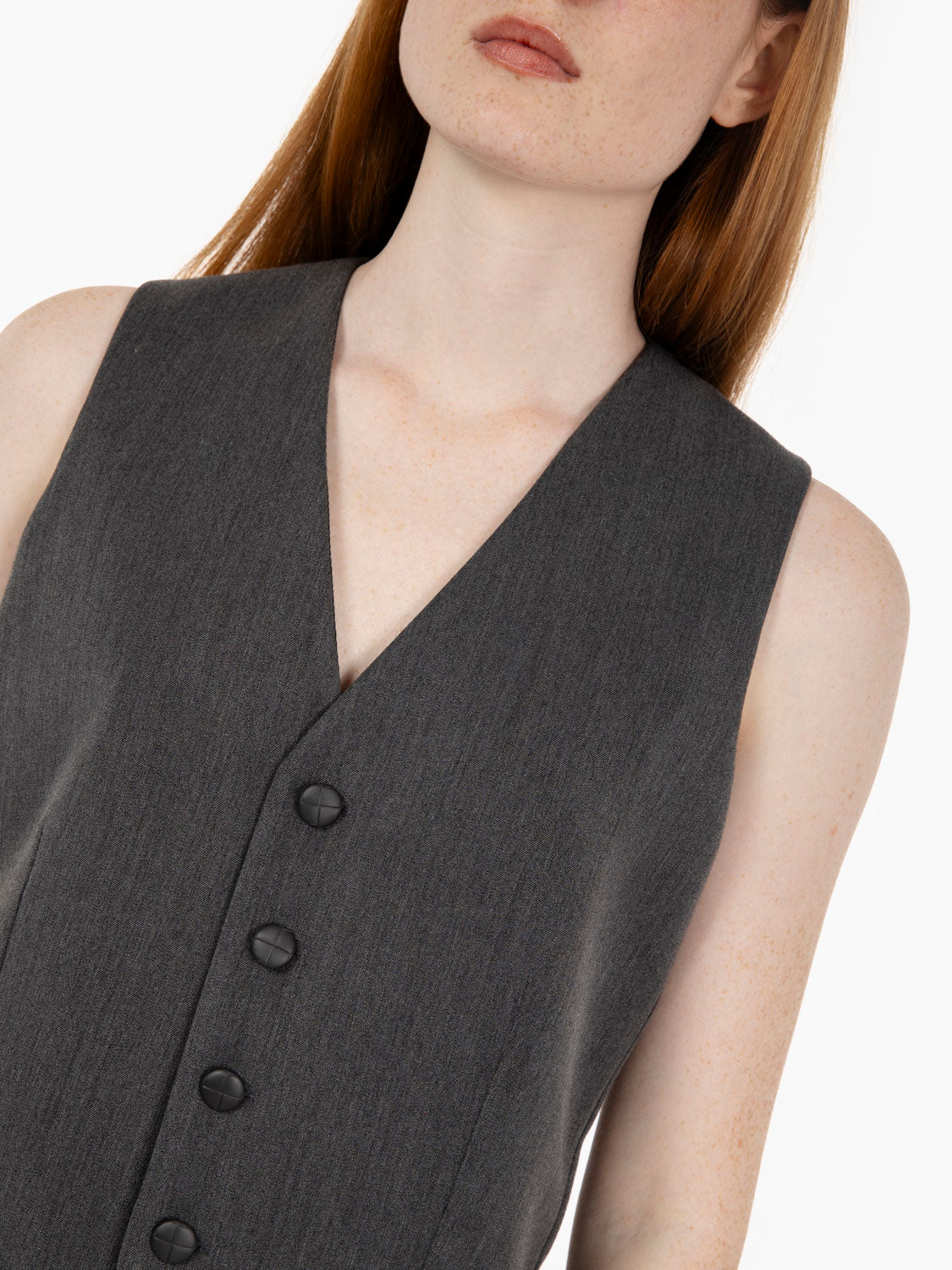 Gilet monopetto antracite