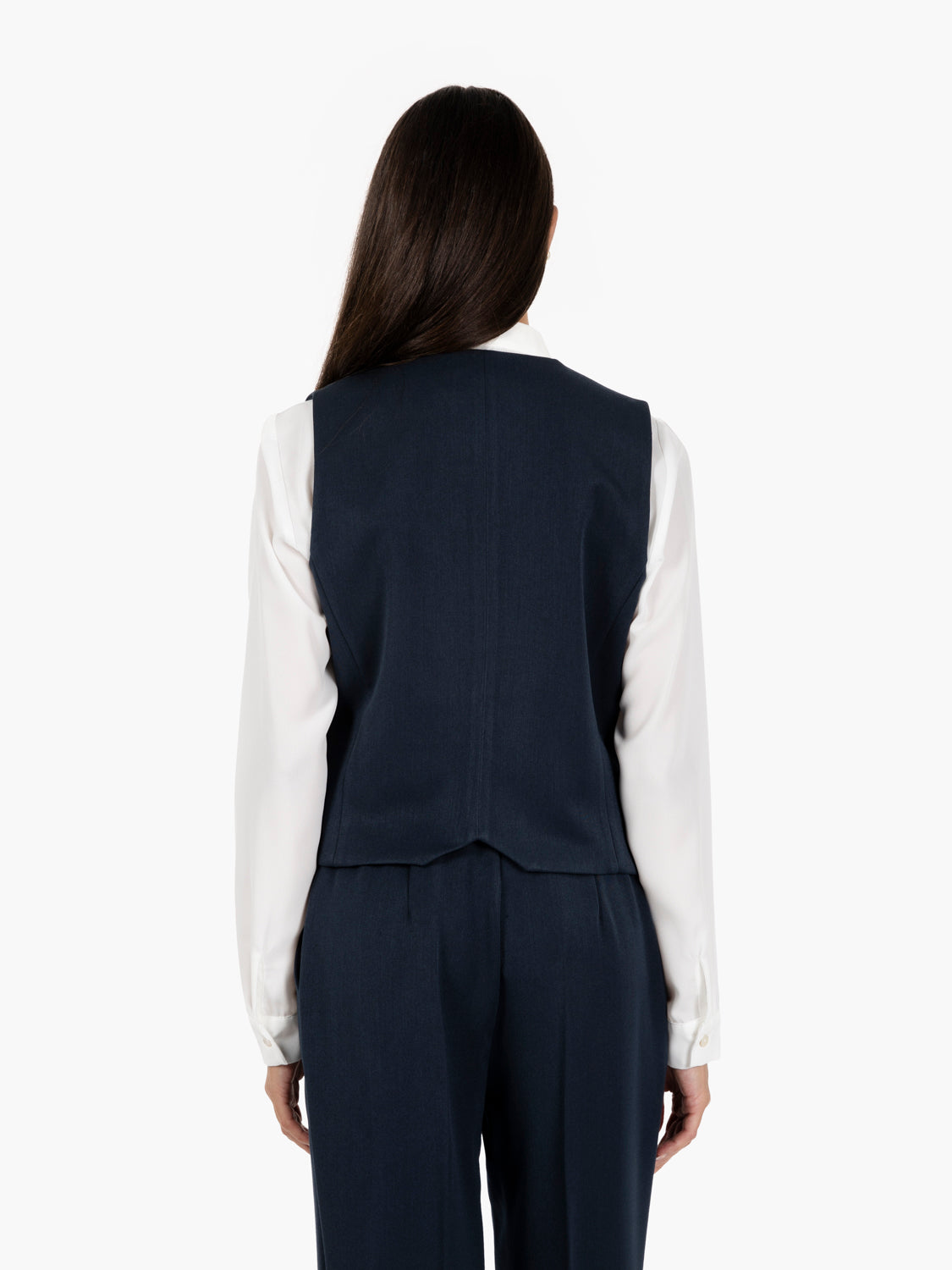 Gilet monopetto blu