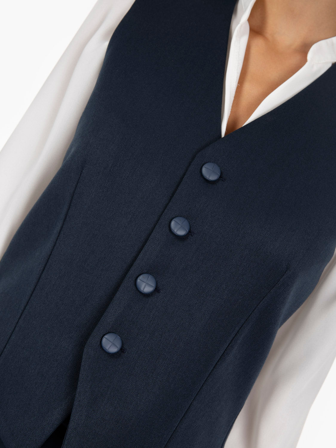 Gilet monopetto blu