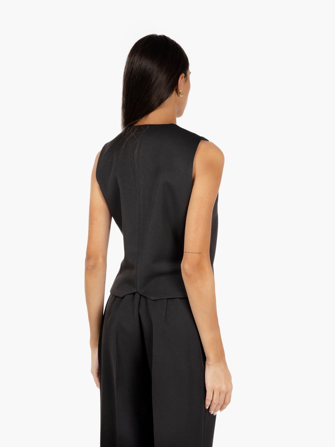 Gilet monopetto nero