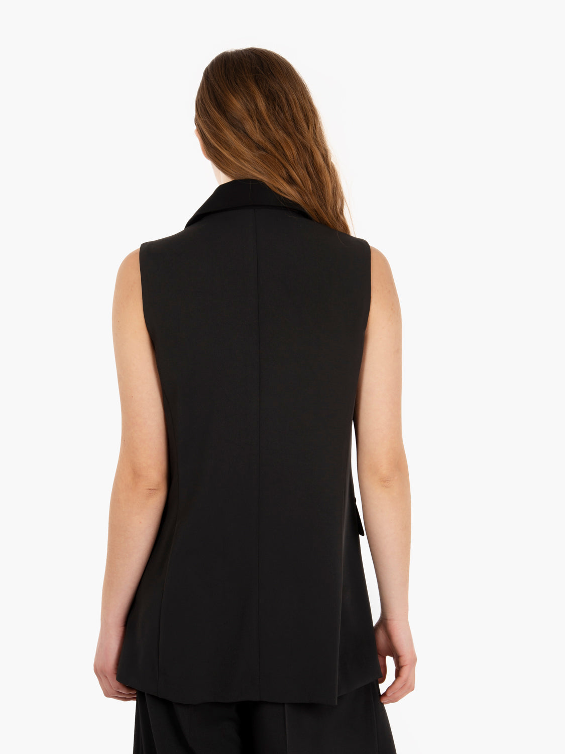 Gilet nero lungo