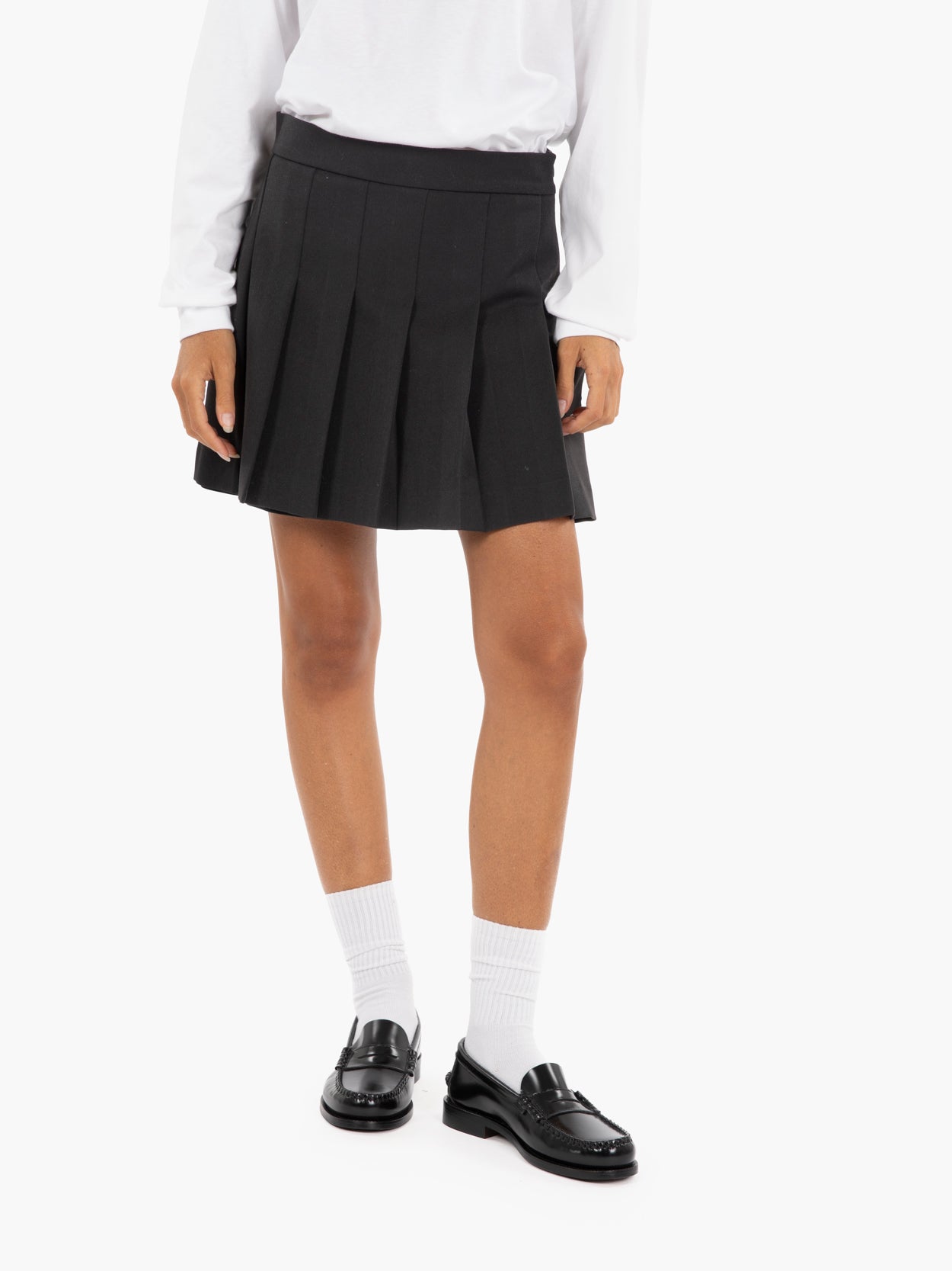 Gonna pantalone a pieghe nera