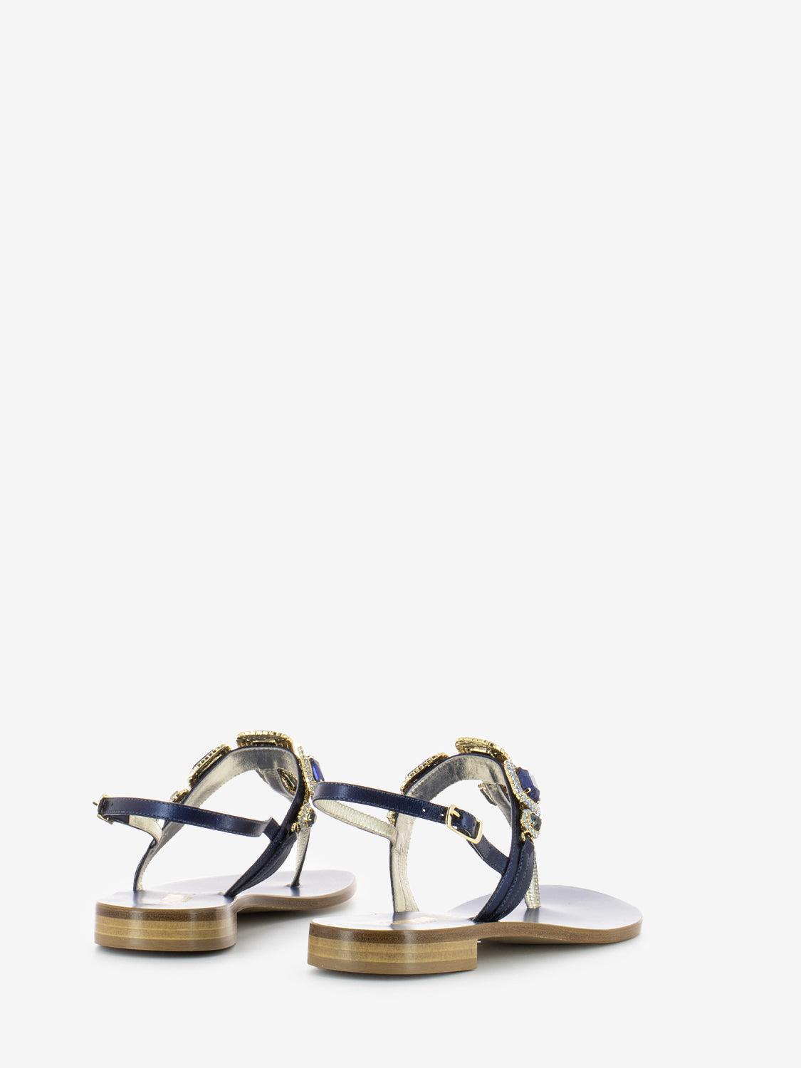 Positano flip flops laminated blue