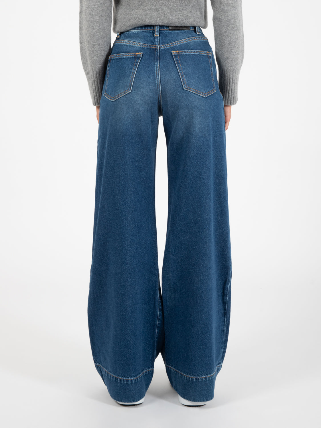 Dark denim palazzo jeans