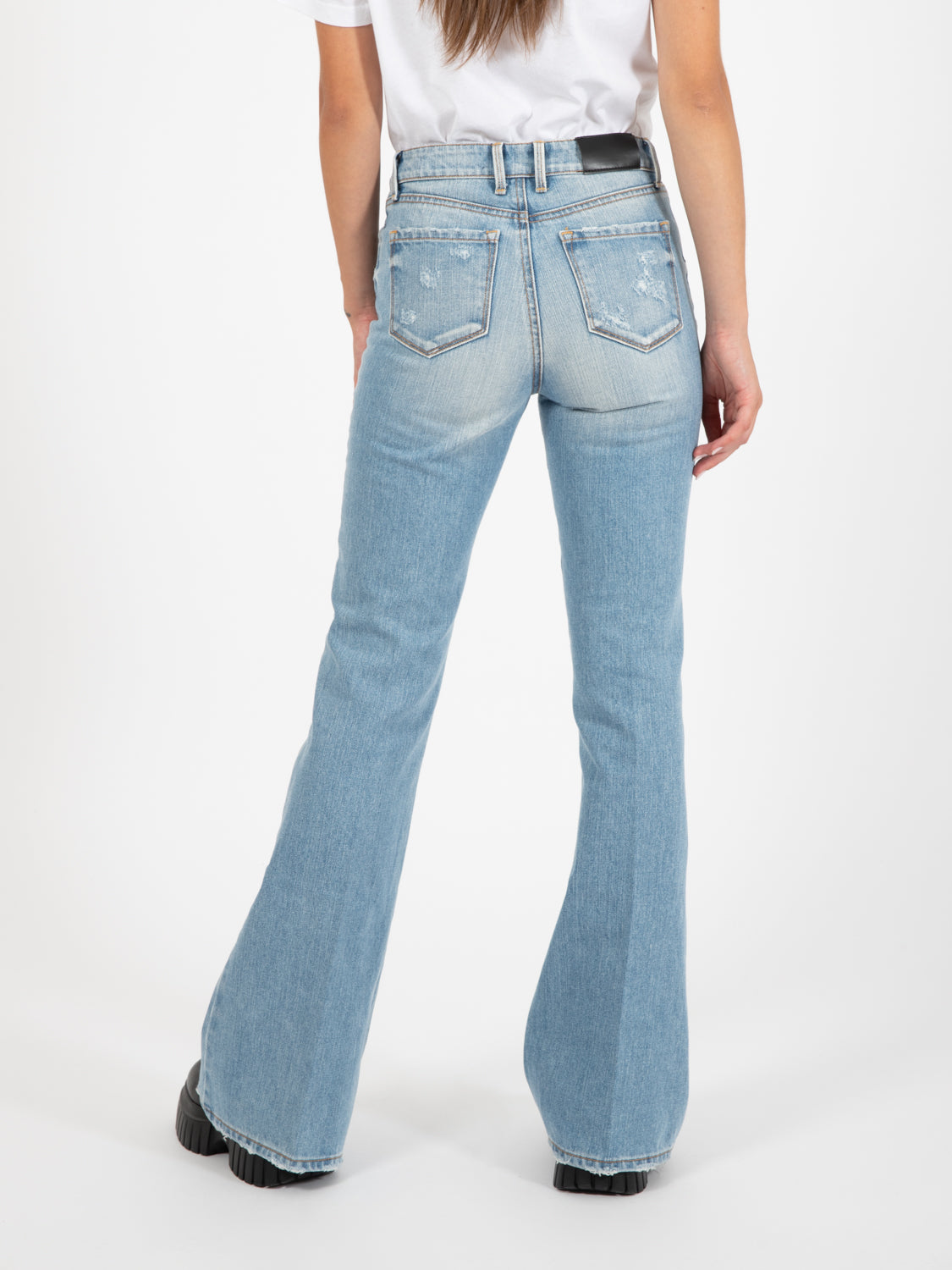 Jeans Lady flare denim chiaro