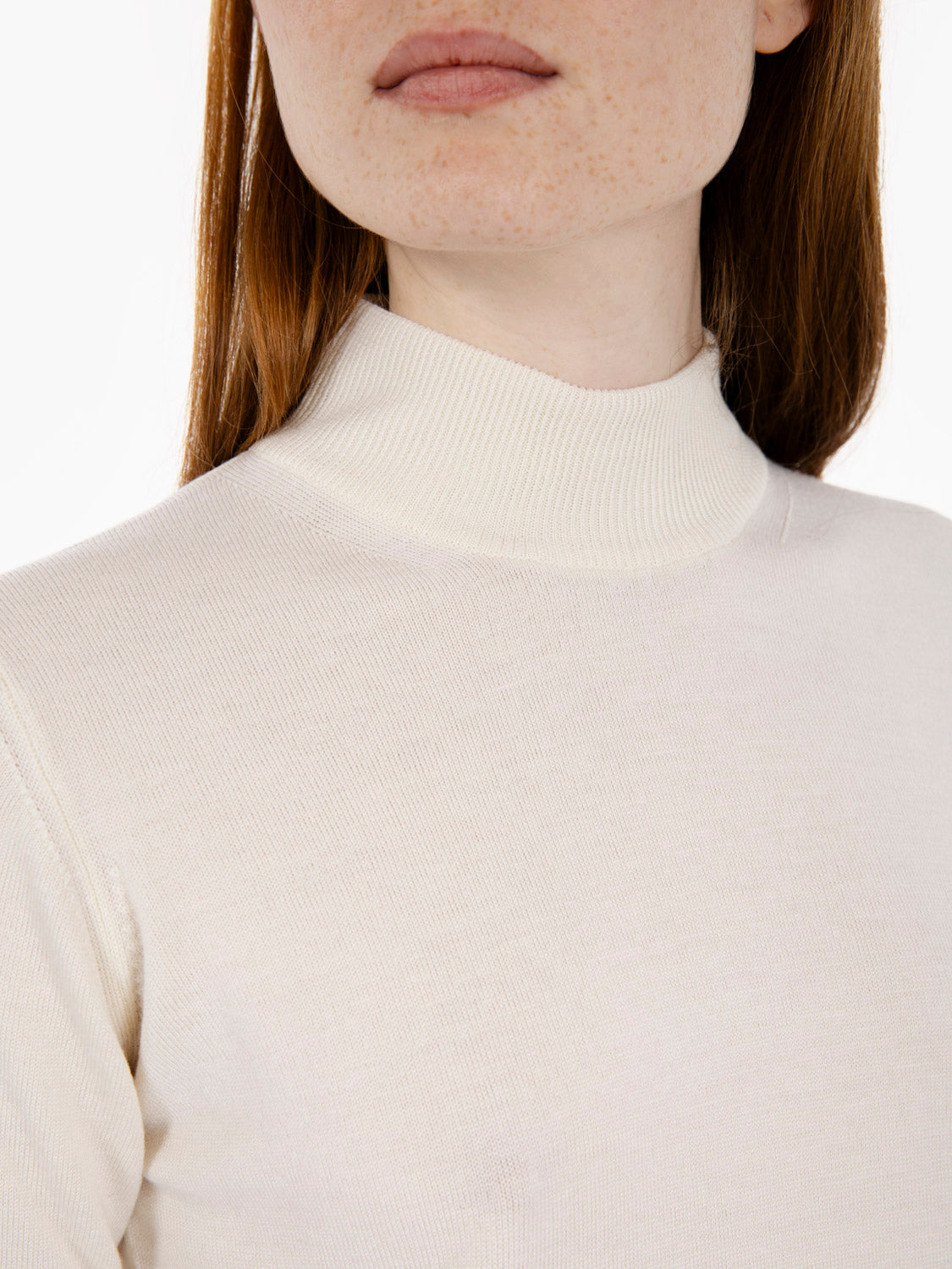 Ecru turtleneck sweater
