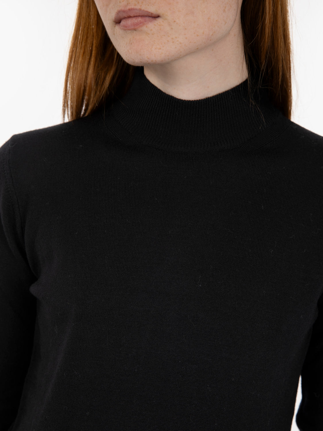Black turtleneck sweater