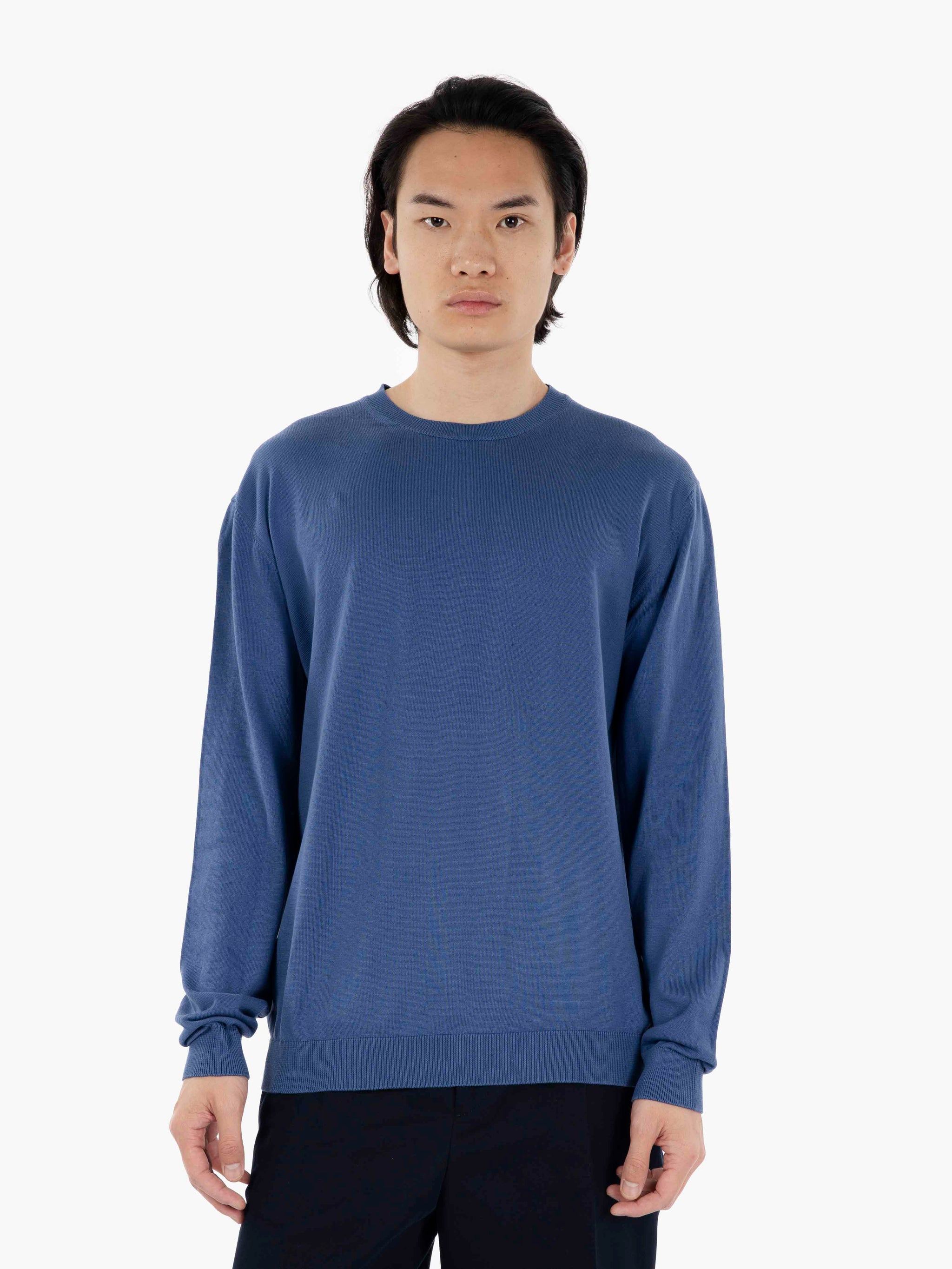 Maglia collo rotondo ultrasoft avio