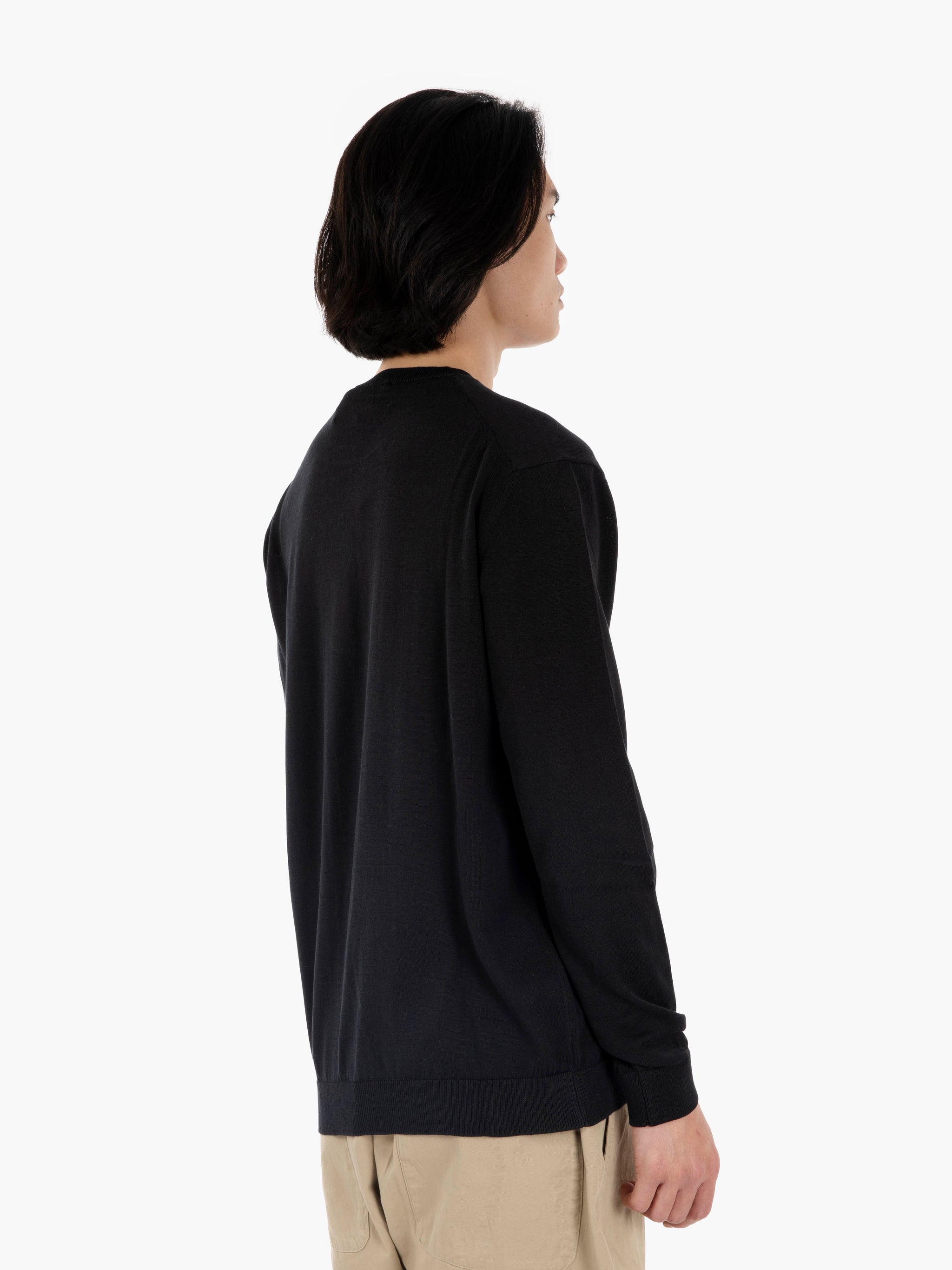 Maglia collo rotondo ultrasoft nero