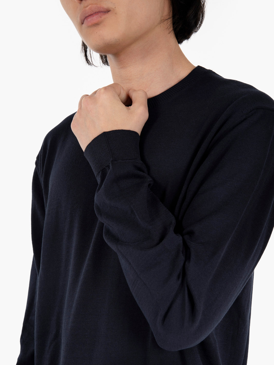 Maglia collo rotondo ultrasoft notte