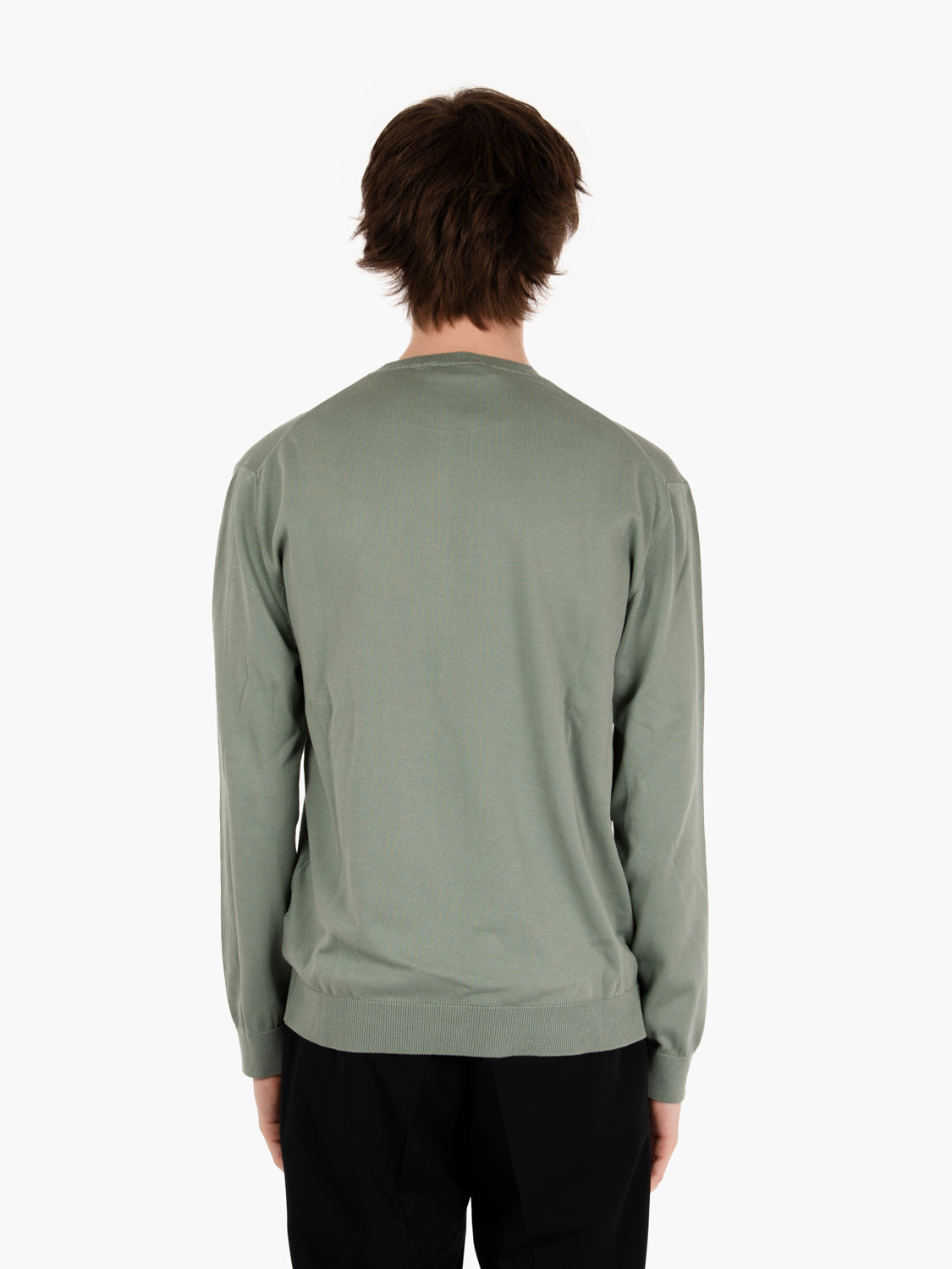 Maglia collo rotondo ultrasoft salvia