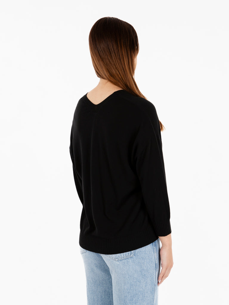 STIMM - Maglia con scollo a V nero