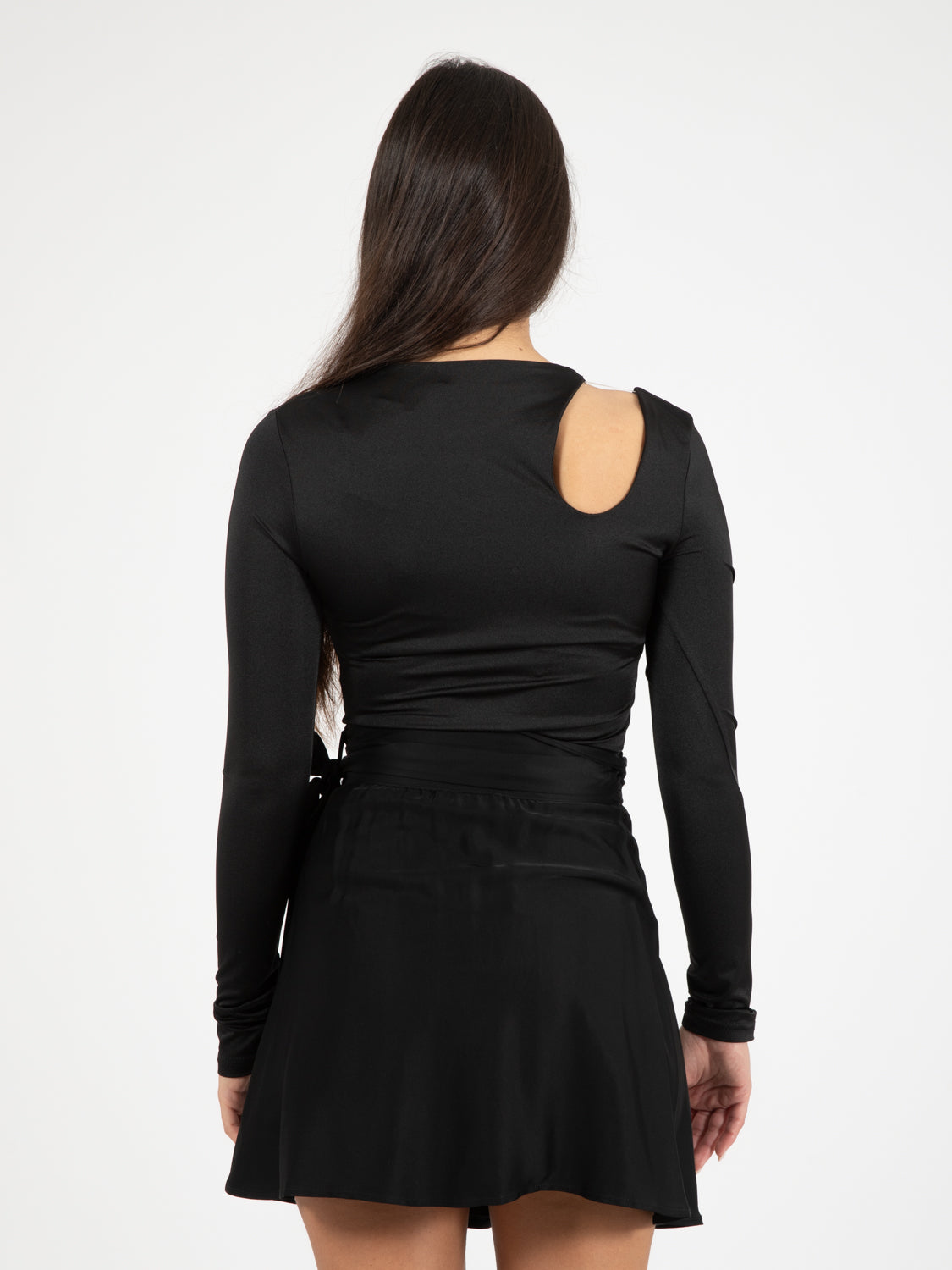Black cut-out sweater