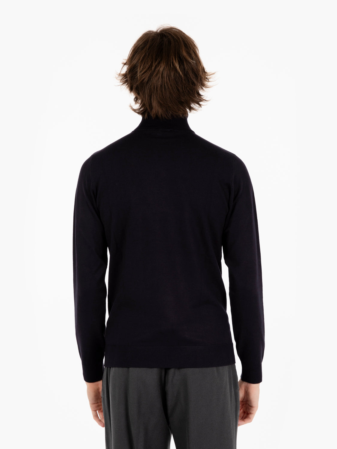 Navy turtleneck sweater