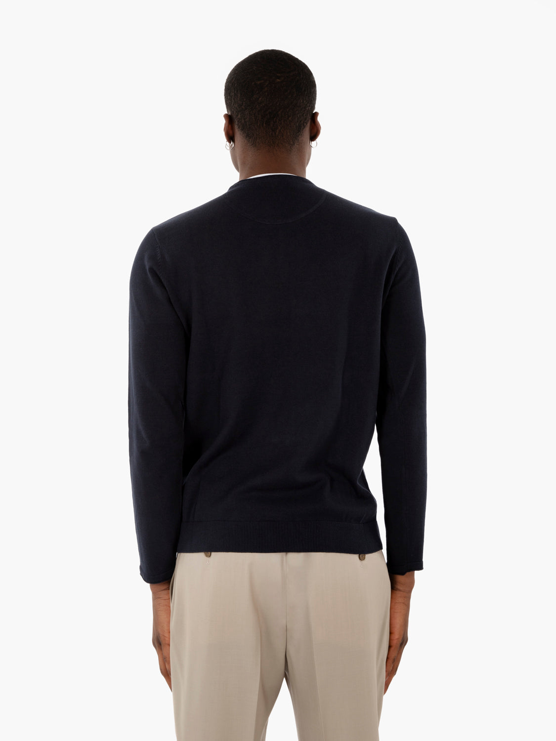 Maglia doppio collo navy