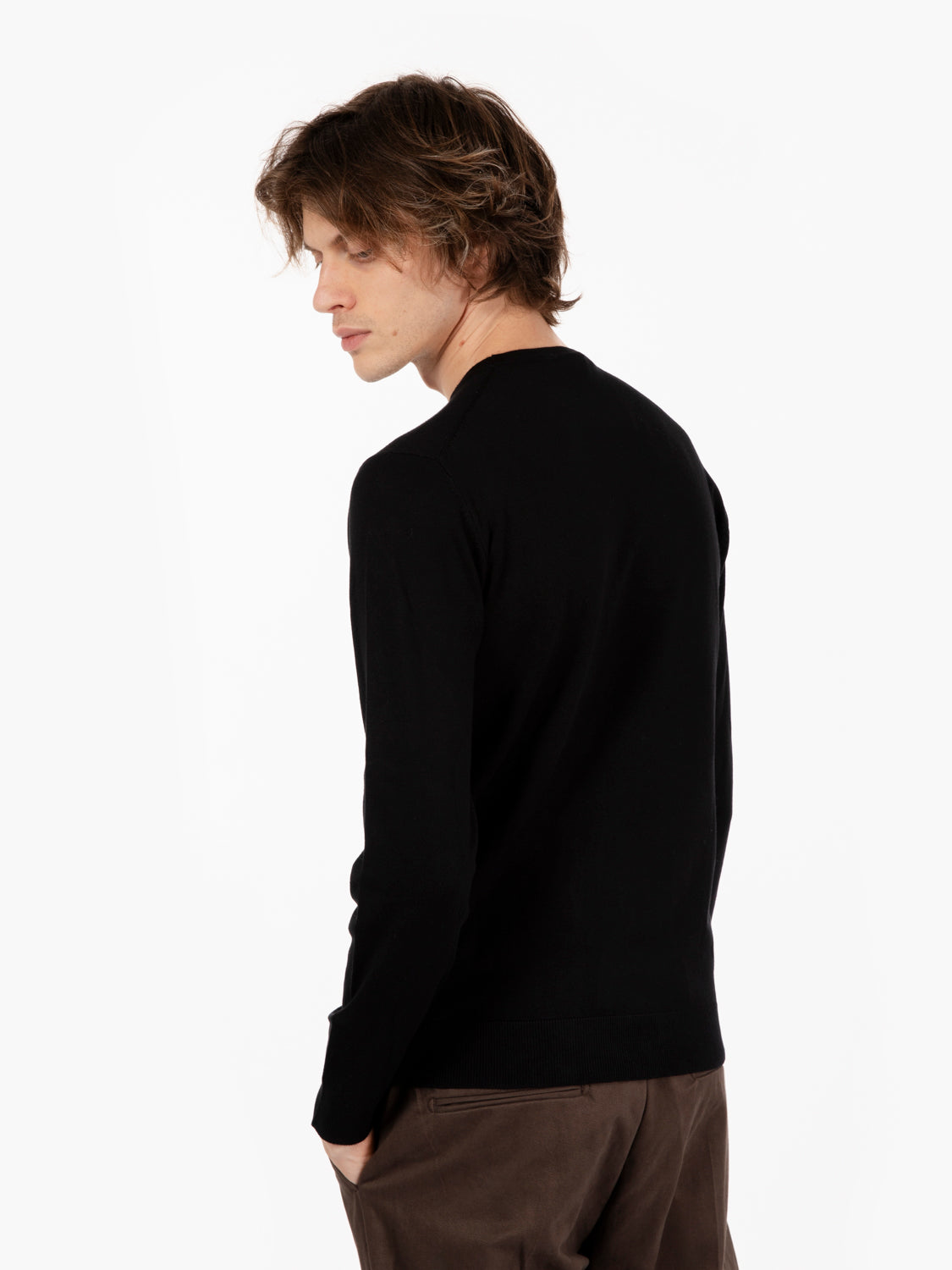 Maglia girocollo nera