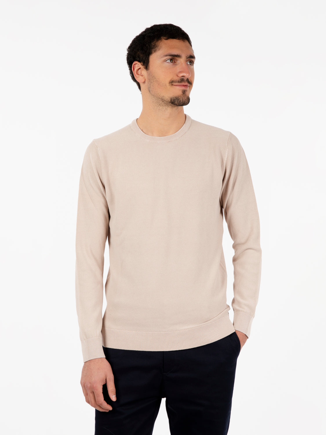 Maglia in cotone lavorato panama