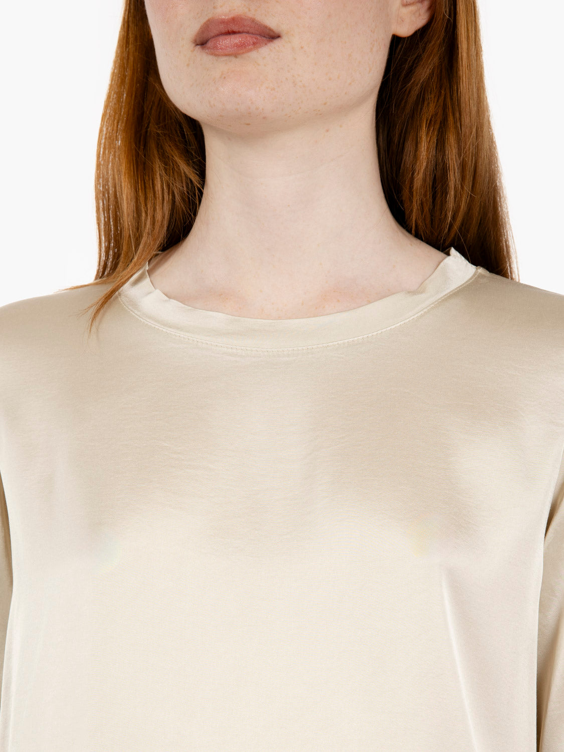 Champagne satin sweater