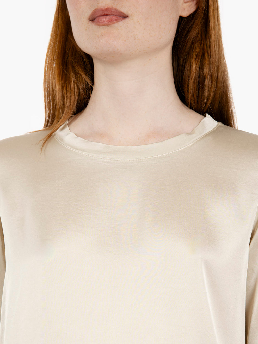Champagne satin sweater