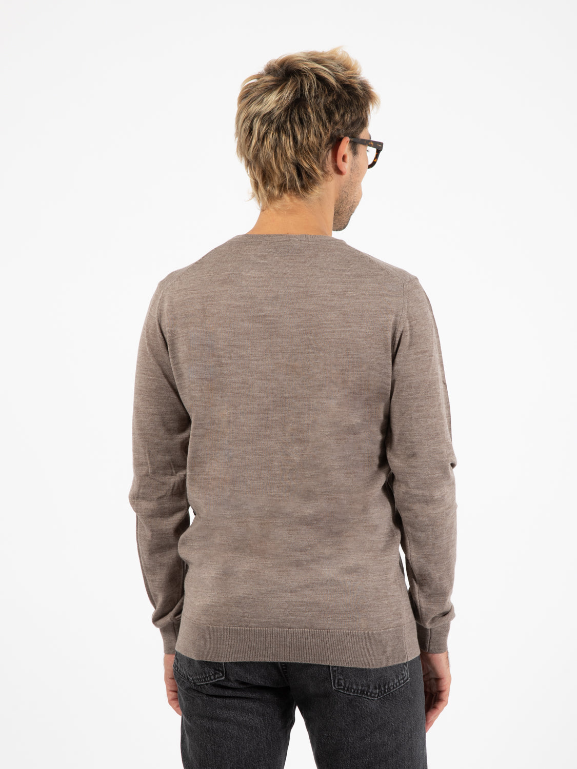 Maglia leggera girocollo lana merino corda