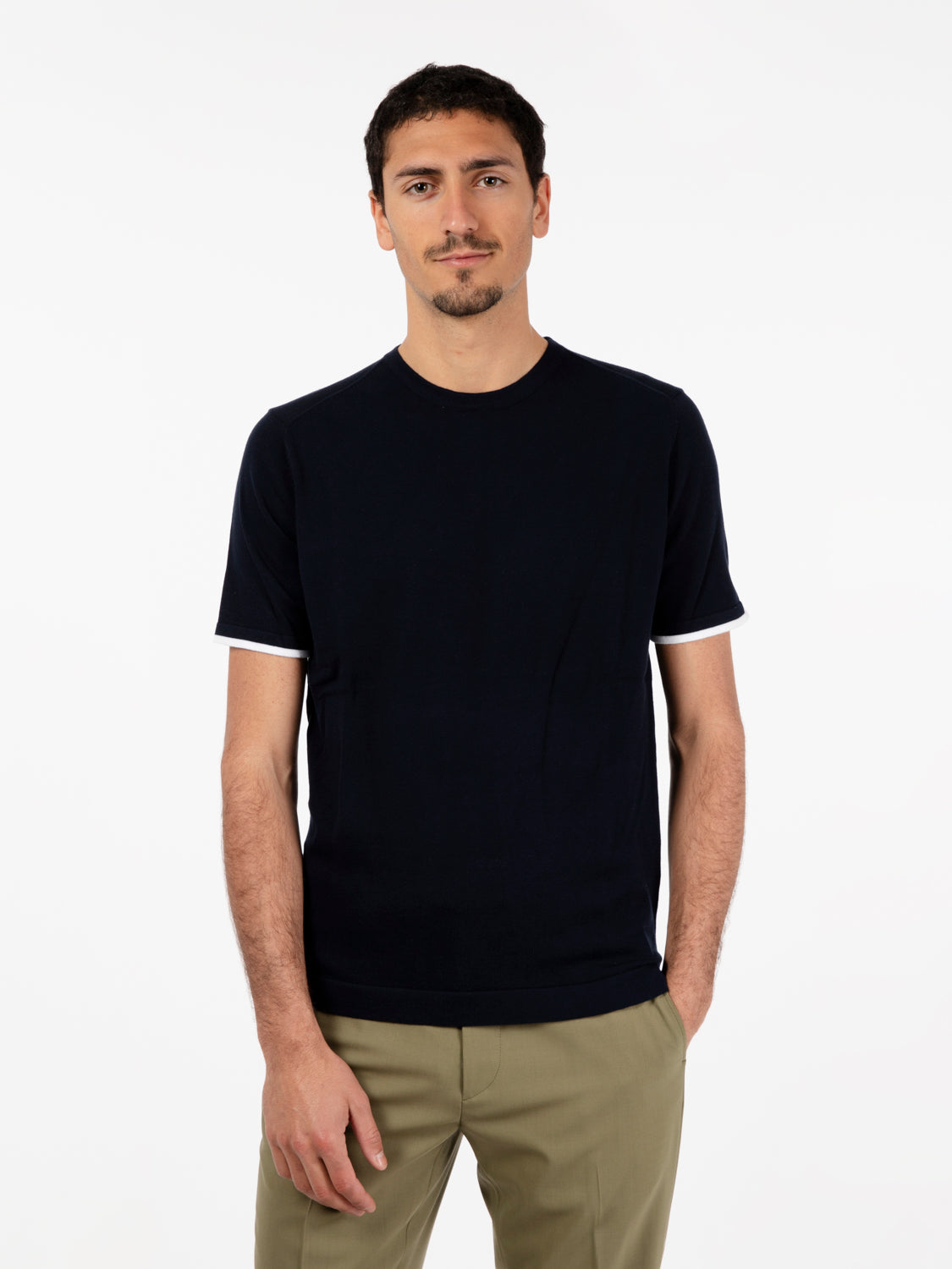 Navy short sleeve shirt