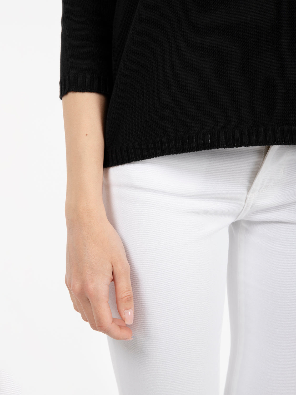 Maglia scollo a barchetta nero