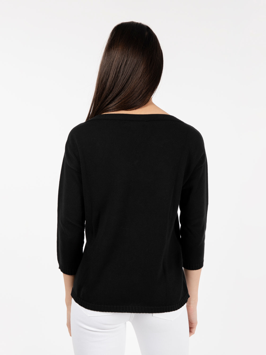 Maglia scollo a barchetta nero