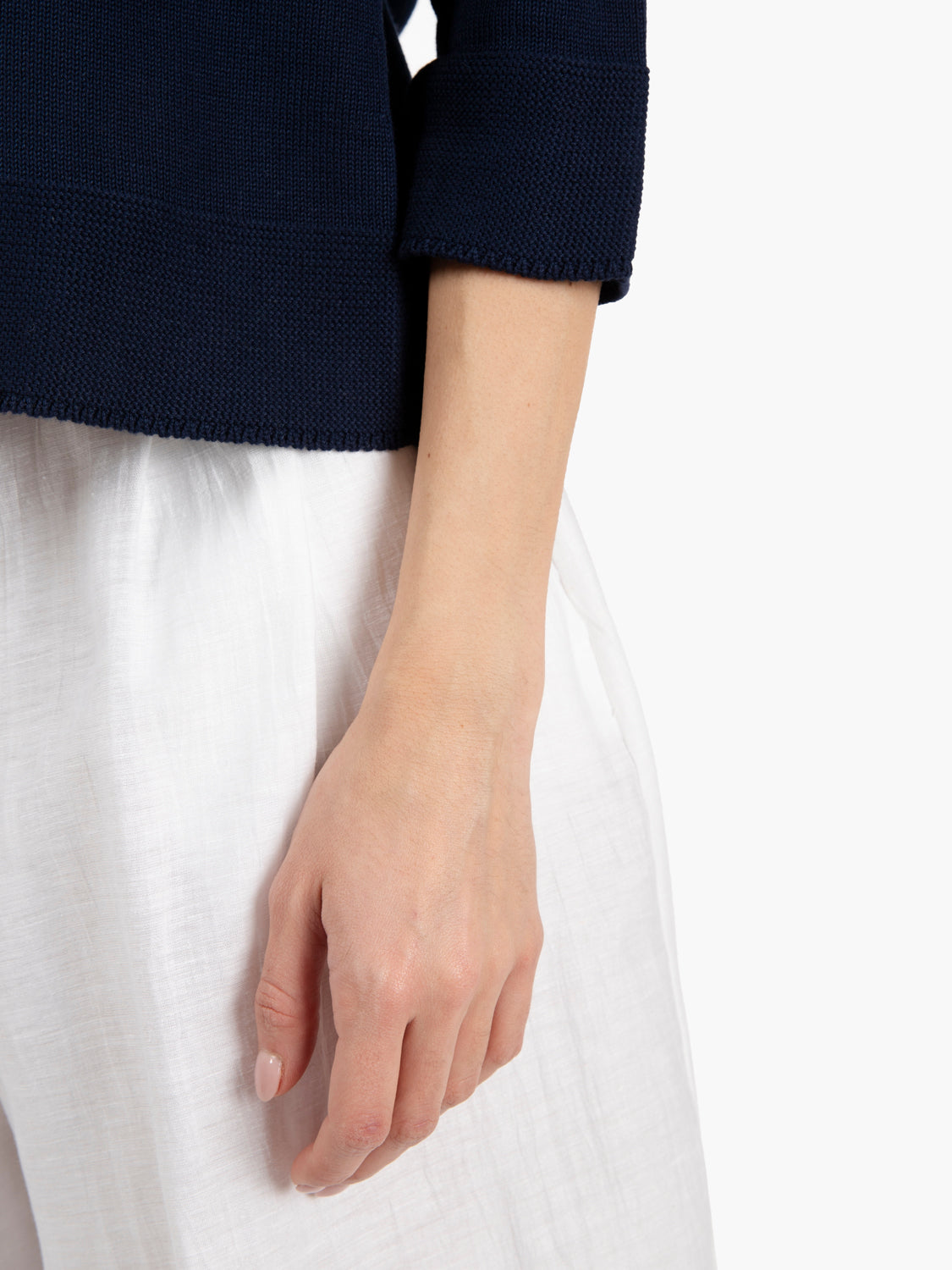 Maglia scollo a barchetta raglan blu navy