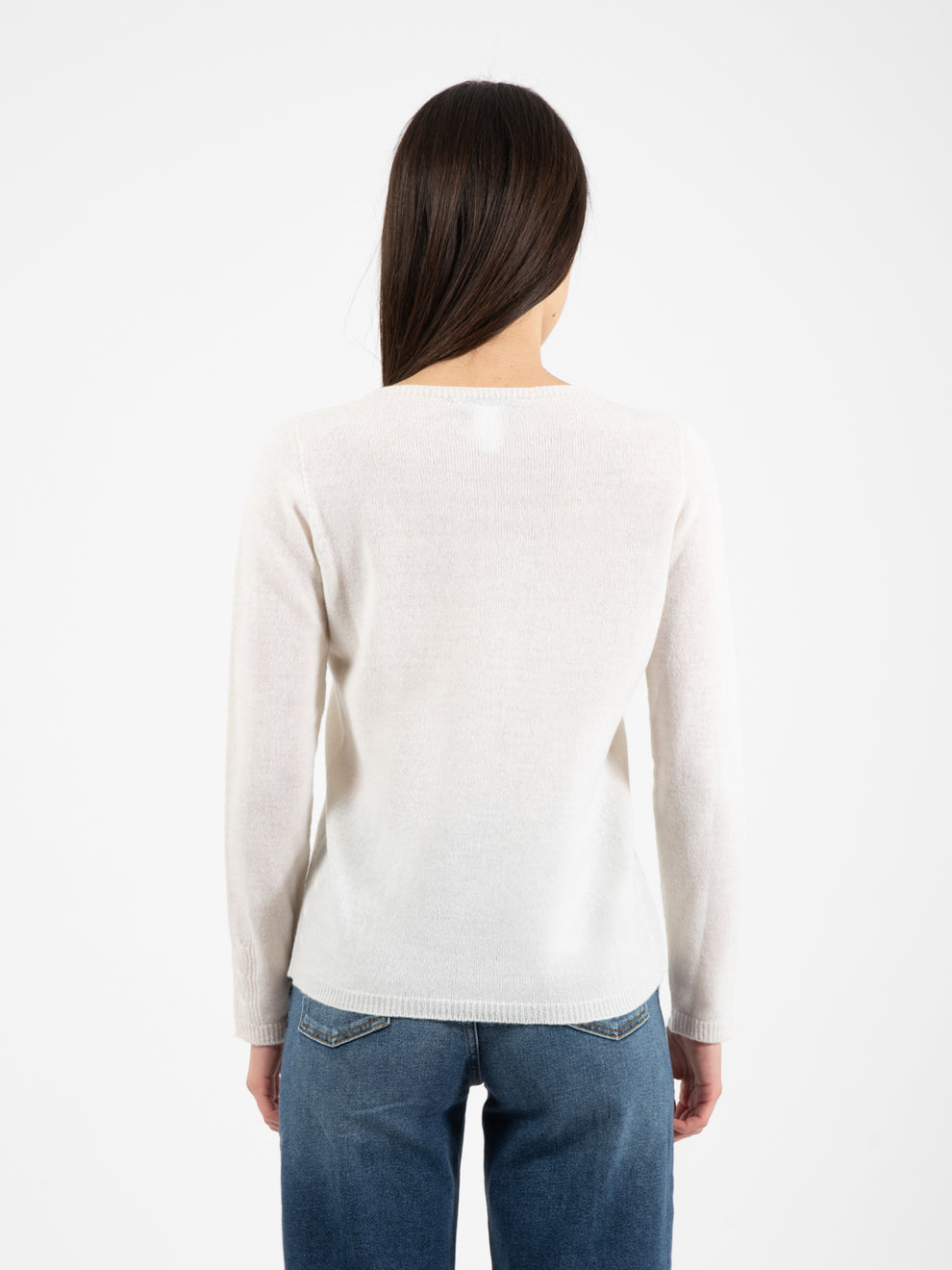 Round neck stucco sweater