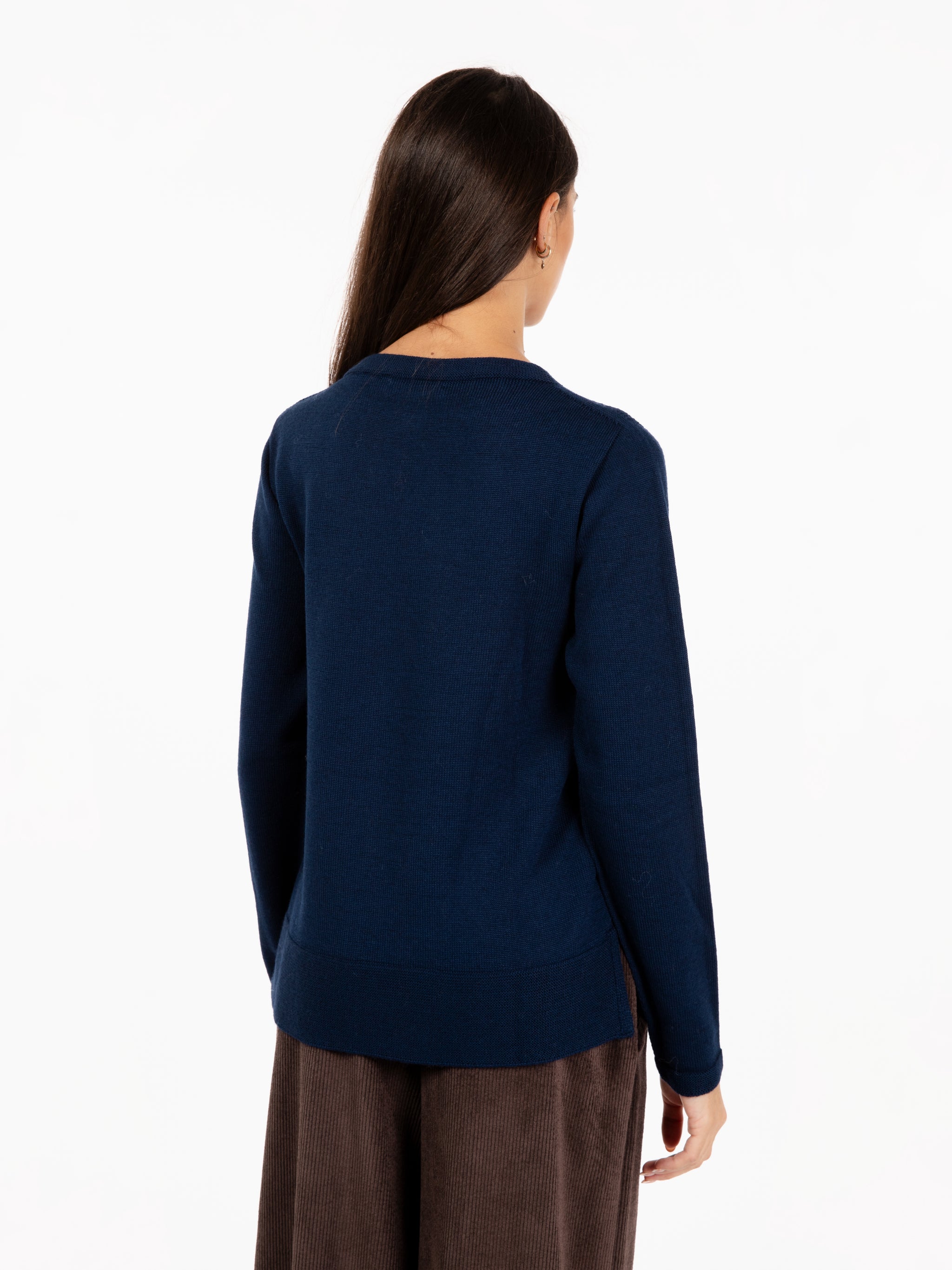 Maglia svasata blu navy