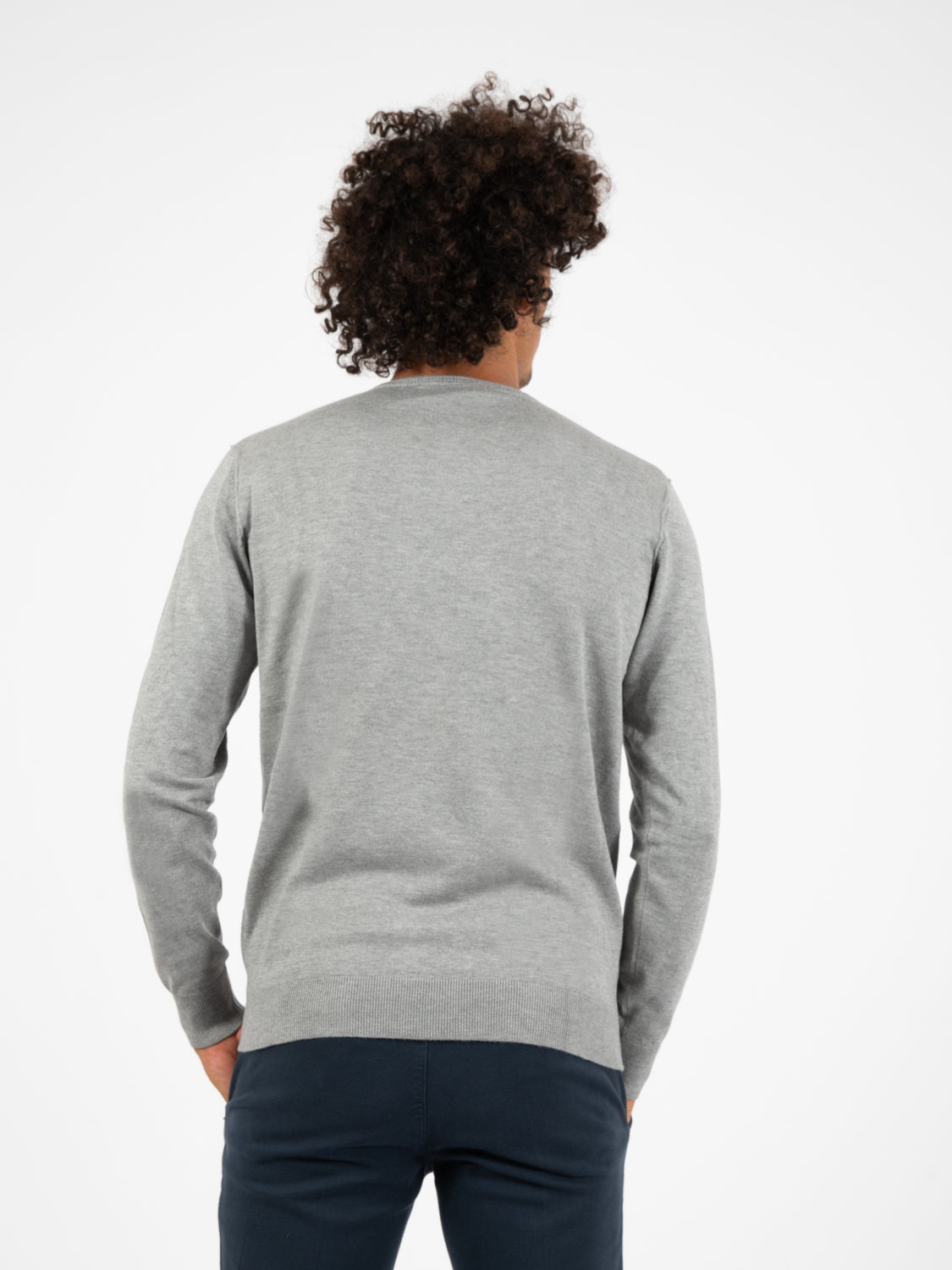 Sweater with pearl embroidery