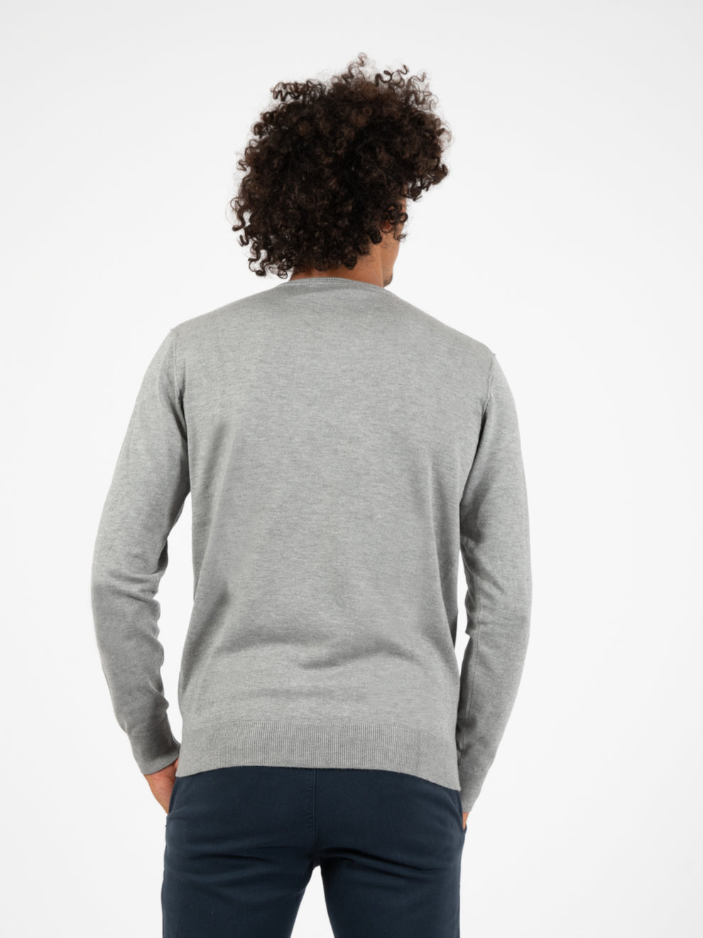 Sweater with pearl embroidery